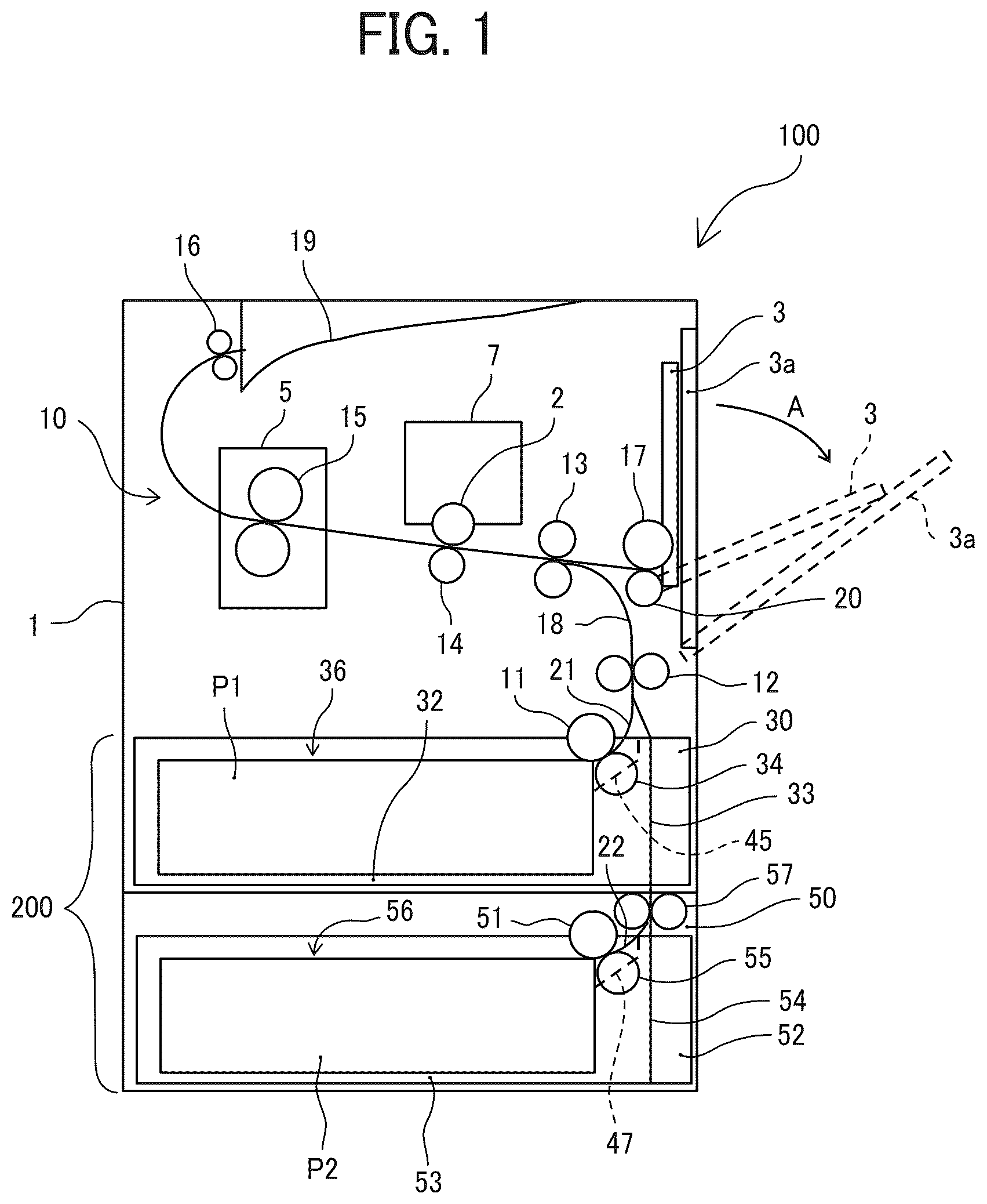 Patent US12174578 — Housing structure and image forming apparatus — Figure 1