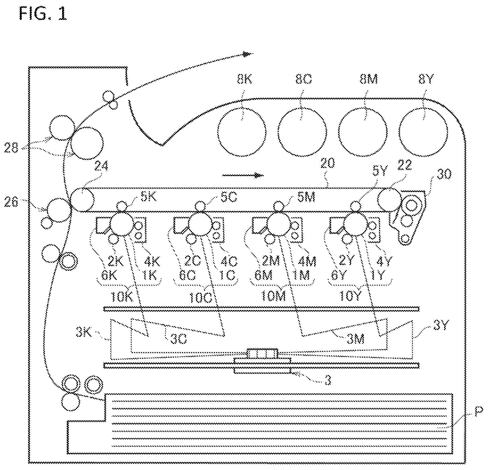 Patent US12174583 Figure 1 – Electrostatic charge image developing carrier, electrostatic charge image developer, process cartridge, image forming apparatus and image forming method