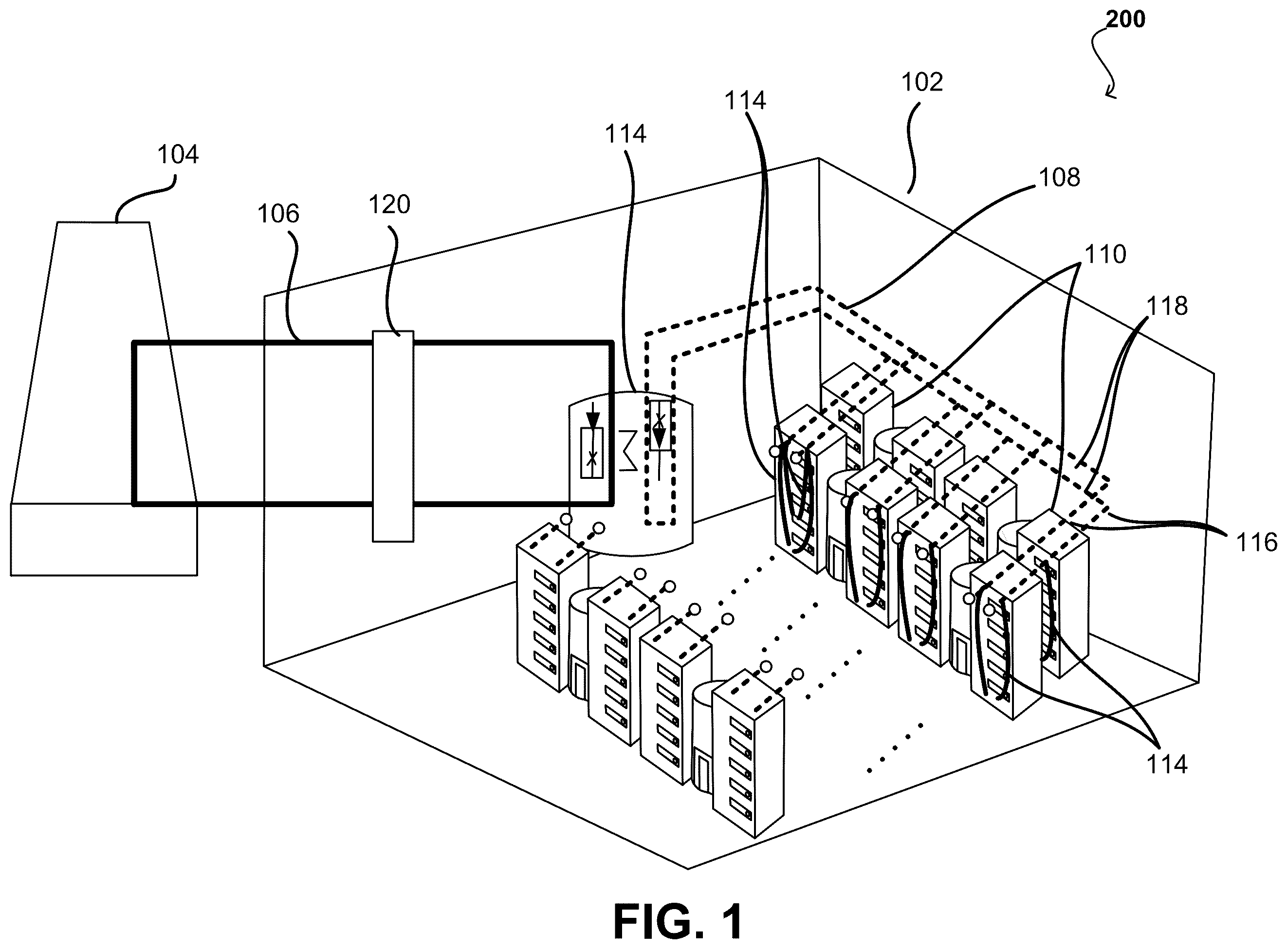 Patent US12174602 Figure 1 – Intelligent server-level testing of datacenter cooling systems