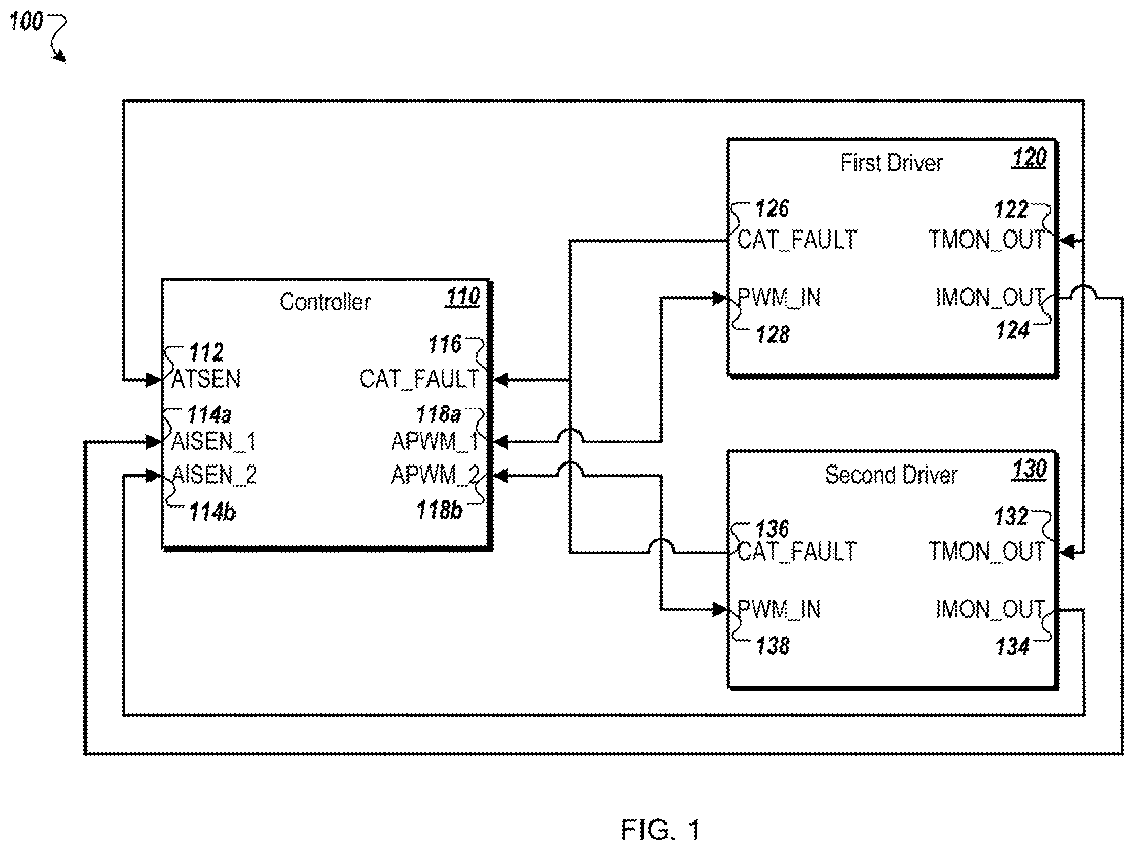 Patent US12174650 — Fault communication in voltage regulator systems — Figure 1