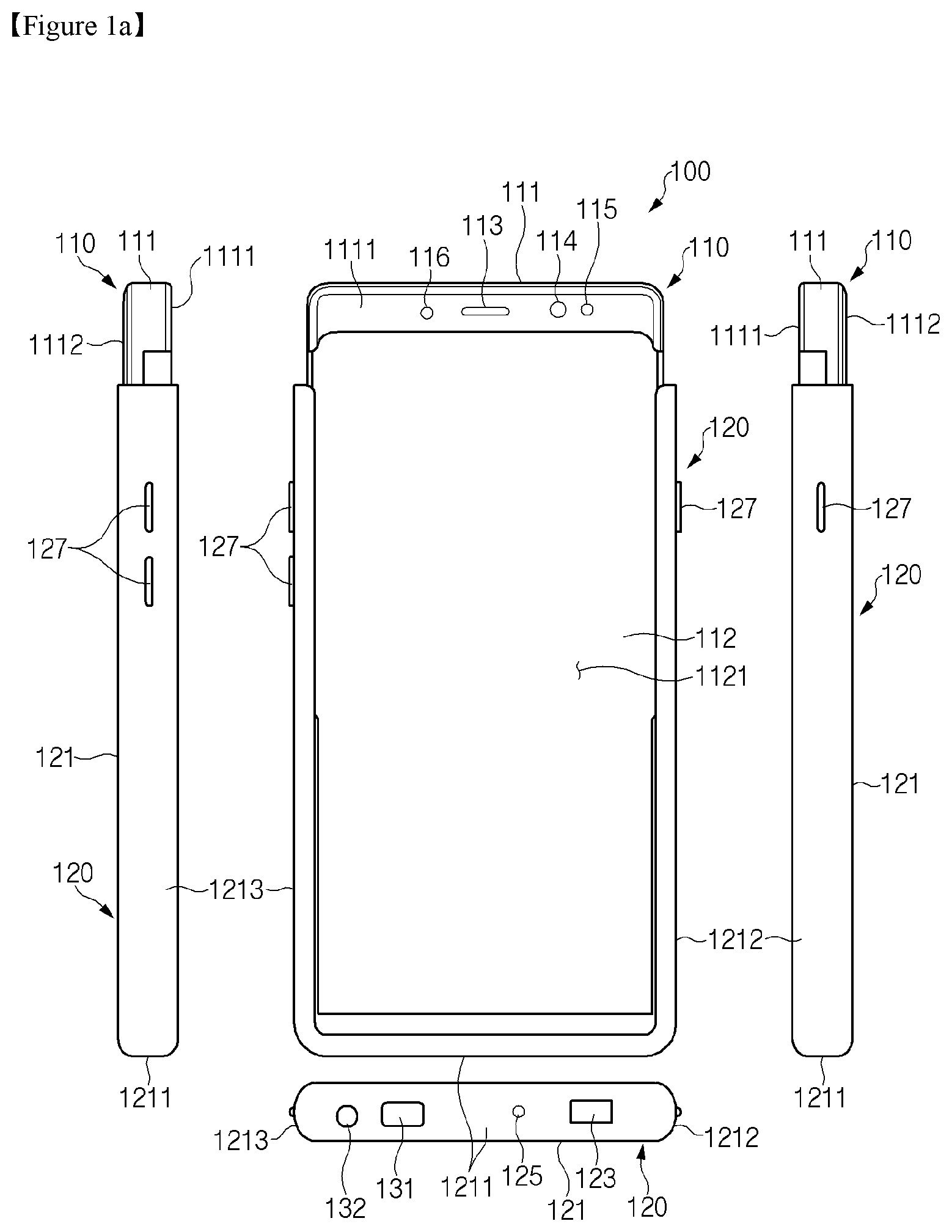 Patent US12174670 — Flexible display and electronic device having same — Figure 1