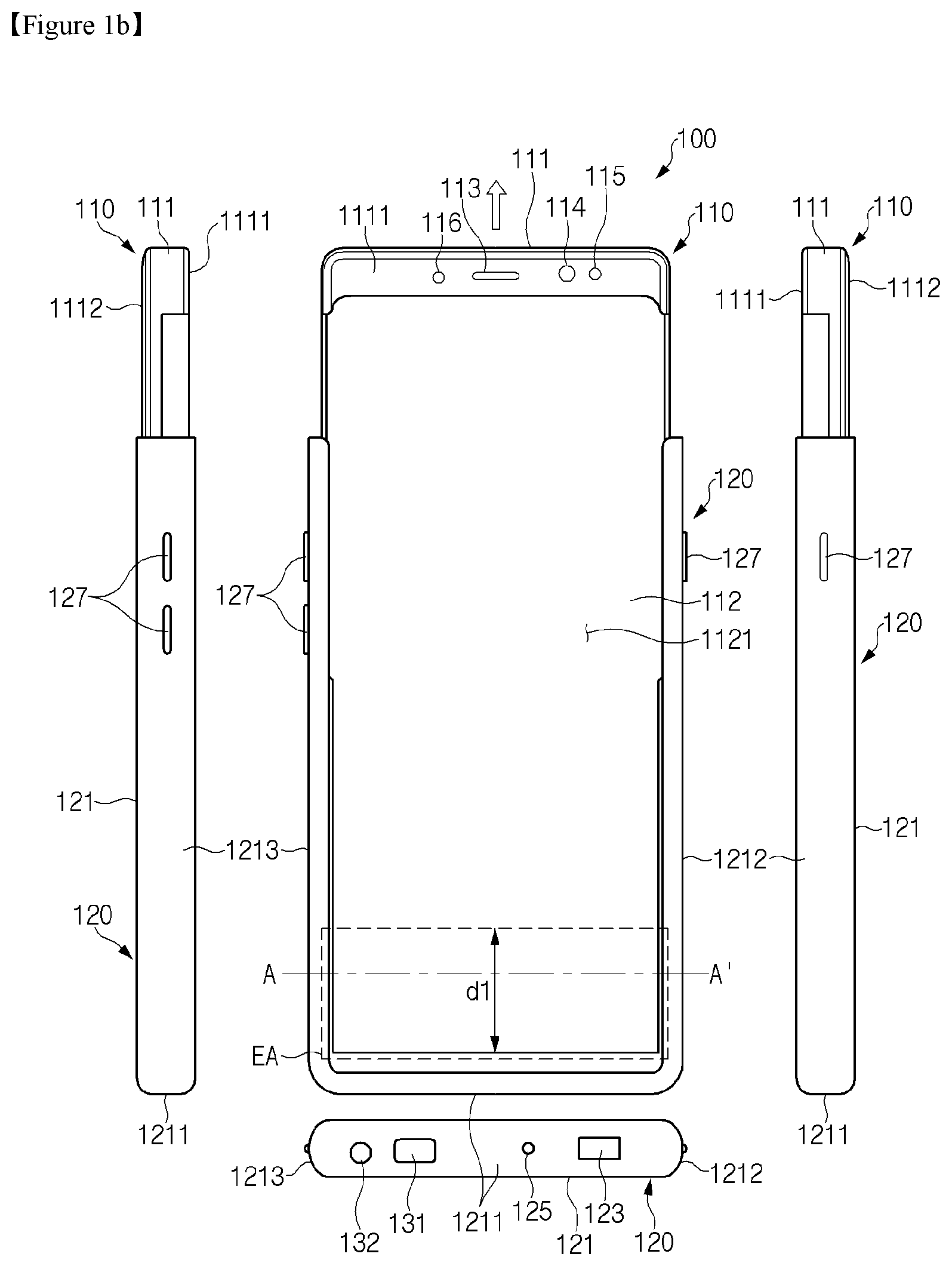 Patent US12174670 Figure 2 – Flexible display and electronic device having same