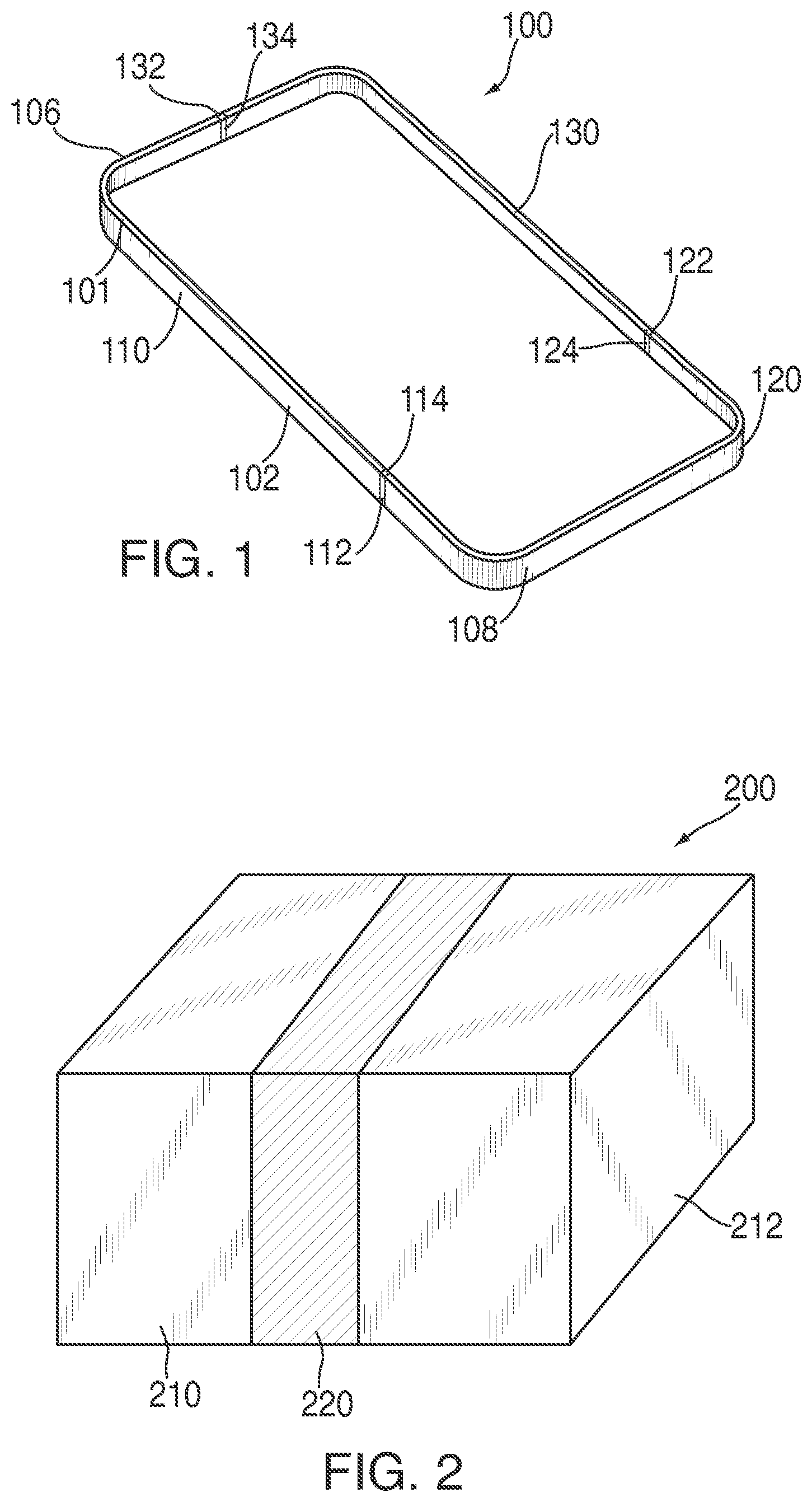Patent US12174673 — Cosmetic co-removal of material for electronic device surfaces — Figure 1
