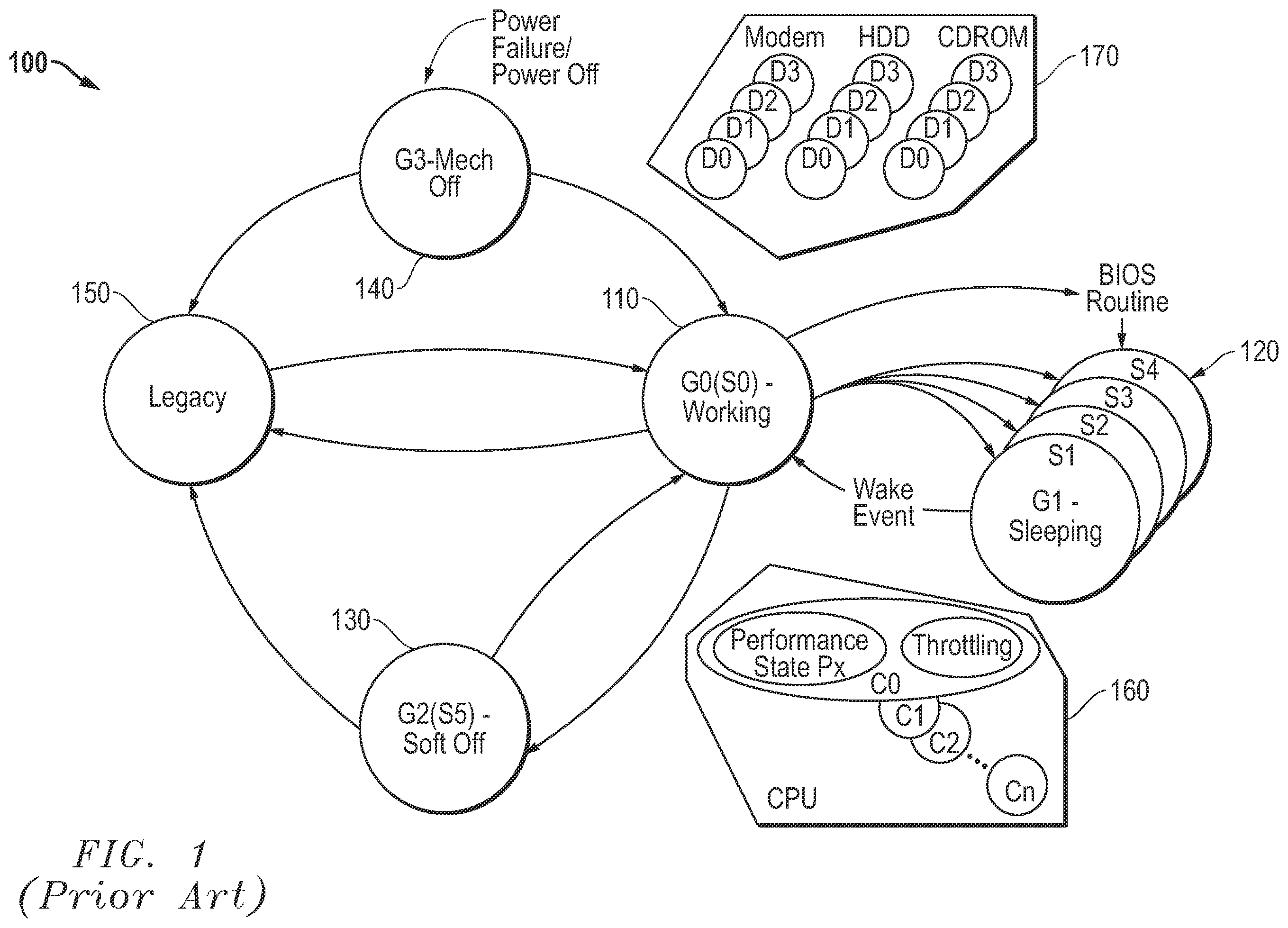 Patent US12174747 — Last level cache access during non-Cstate self refresh — Figure 1