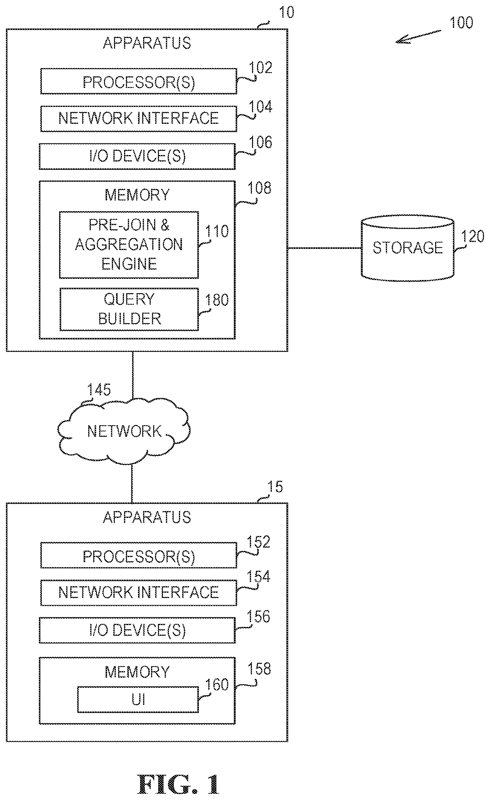 Patent US12174829 — Aggregate query optimization — Figure 1