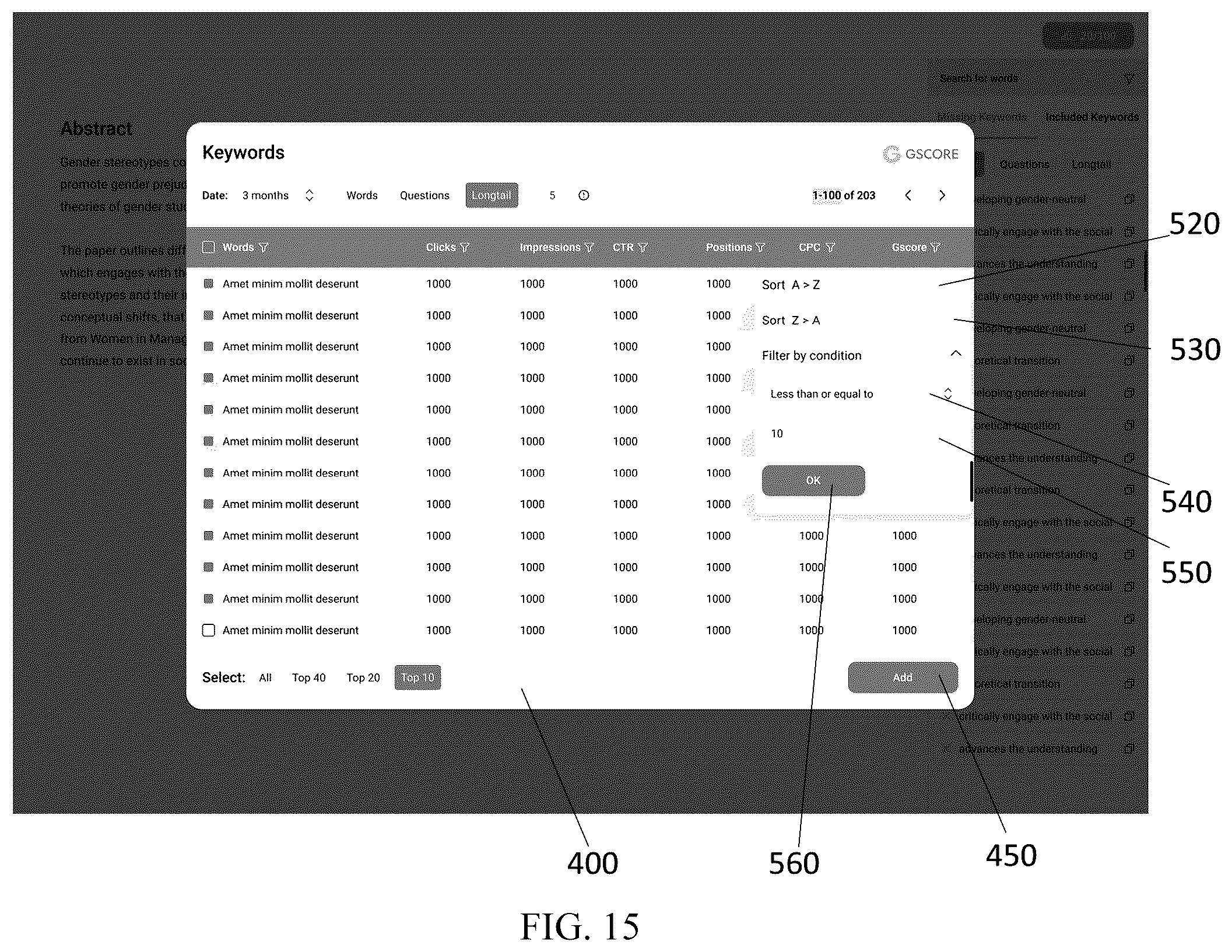 Patent US12174905 Figure 15 – Systems, devices, and methods for search engine optimization
