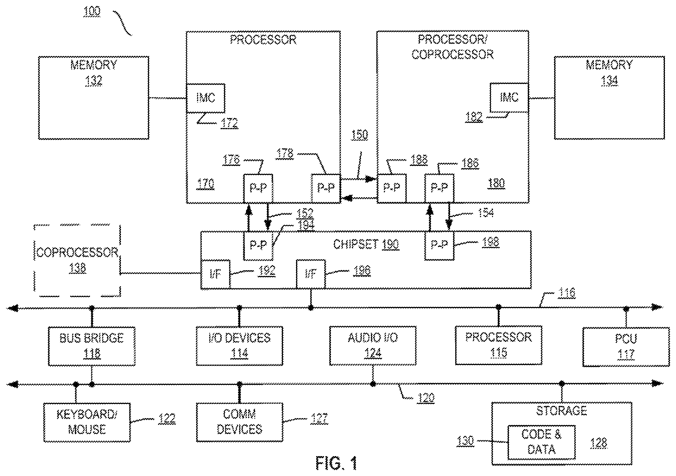 Patent US12174911 — Apparatus and method for complex matrix multiplication — Figure 1