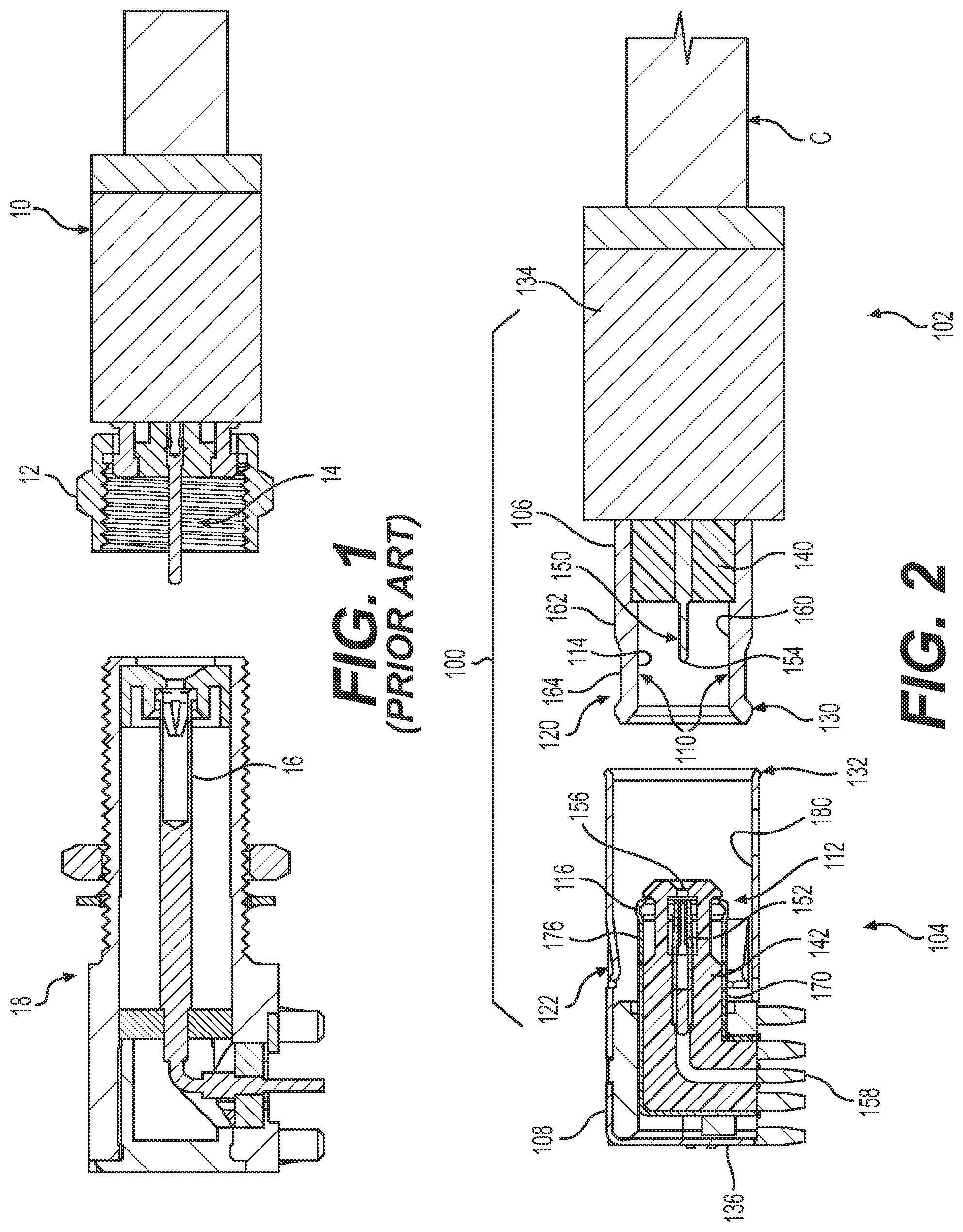 Patent US12184025 — High frequency electrical connector assembly — Figure 1