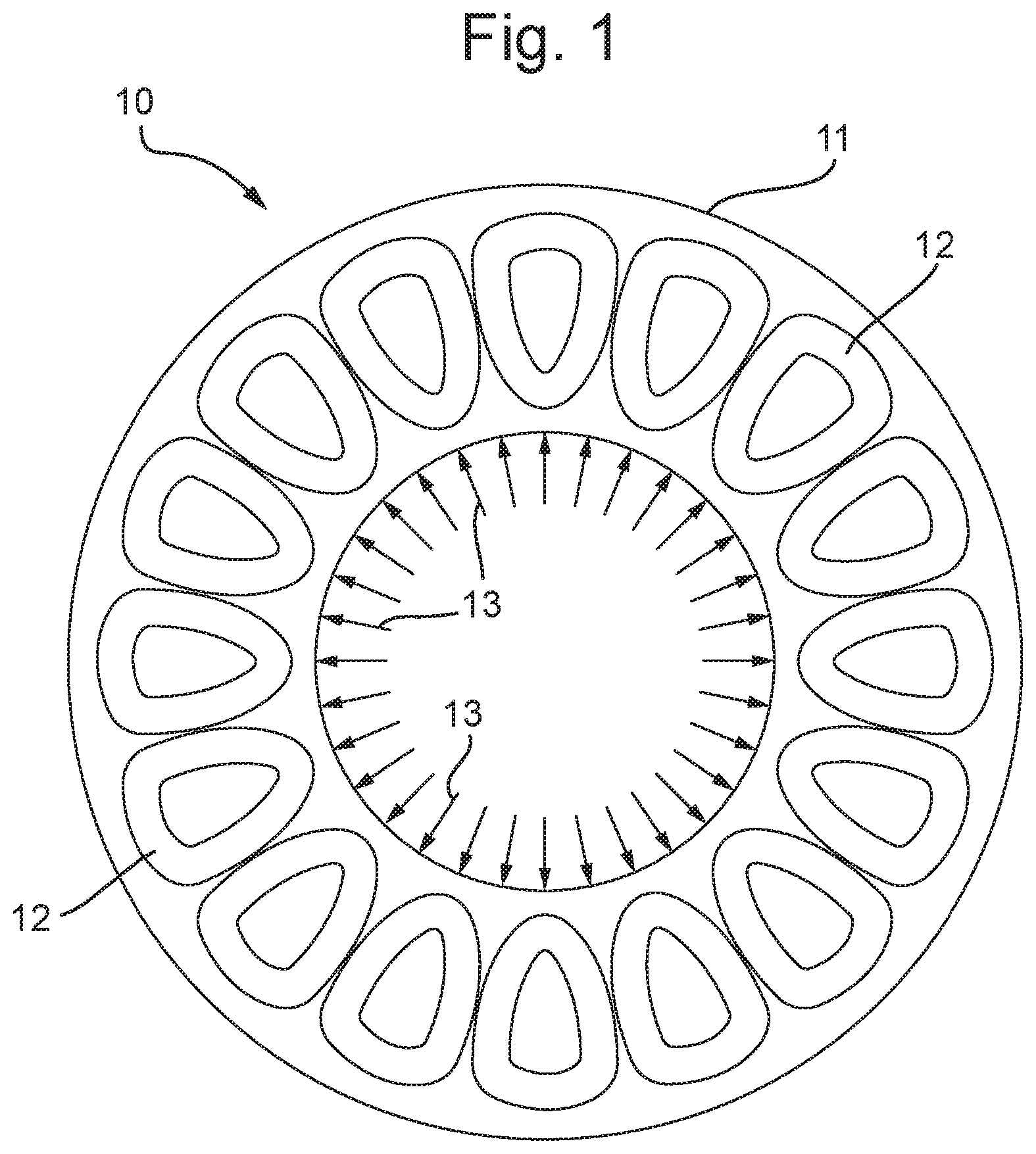 Patent US12184122 — Enhancements to cooling means for axial flux generators — Figure 1