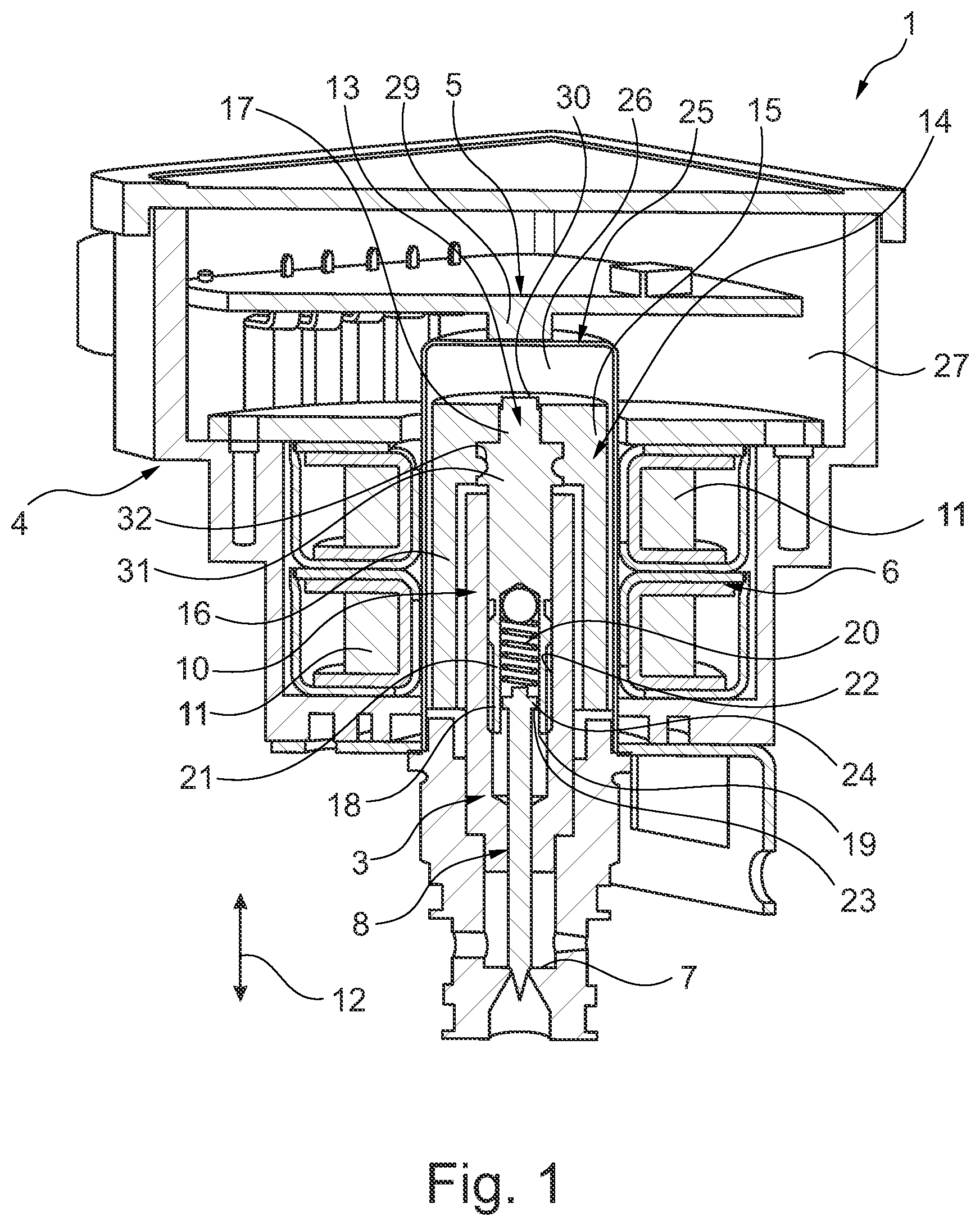 Patent US12184127 — Expansion valve — Figure 1