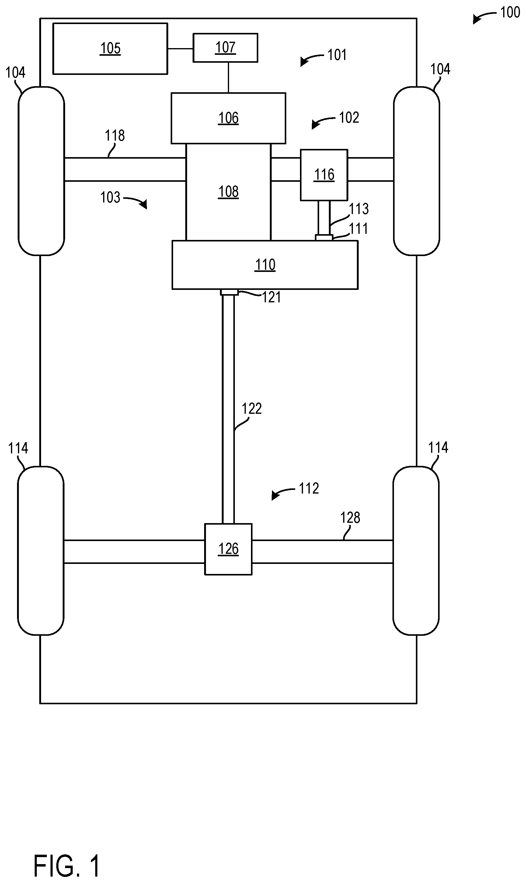 Patent US12184192 Figure 1 – Systems for thermal management of a vehicle