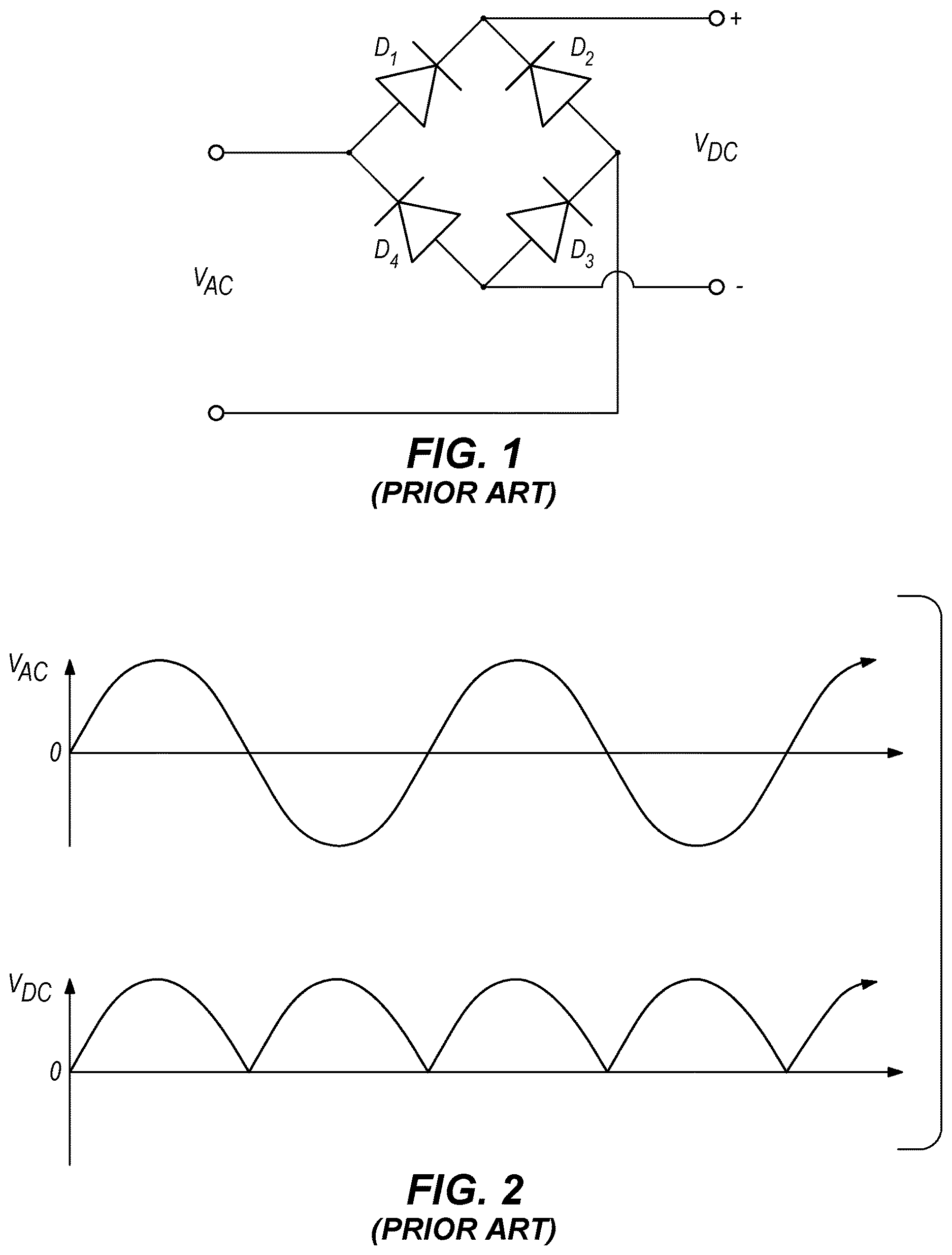 Patent US12184199 — Synchronous bridge rectifier using planar switching elements — Figure 1