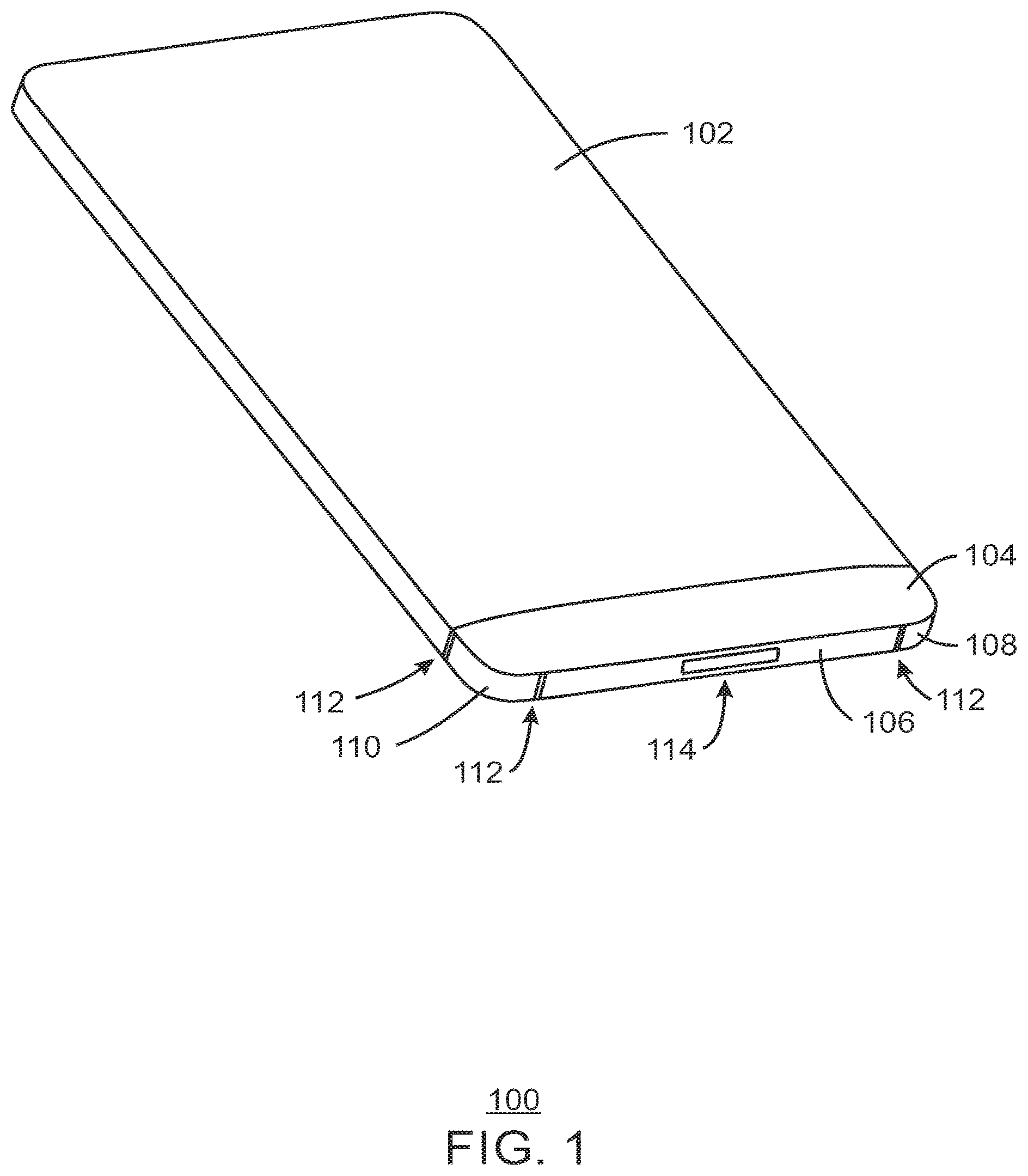 Patent US12184312 — Antenna bandwith enhancement for an electronic device — Figure 1