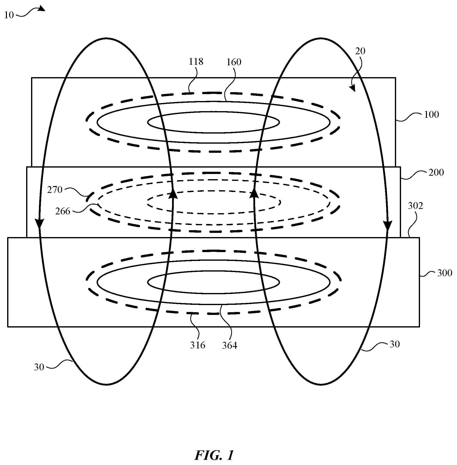 Patent US12184322 — Case with magnetic alignment for portable electronic device — Figure 1