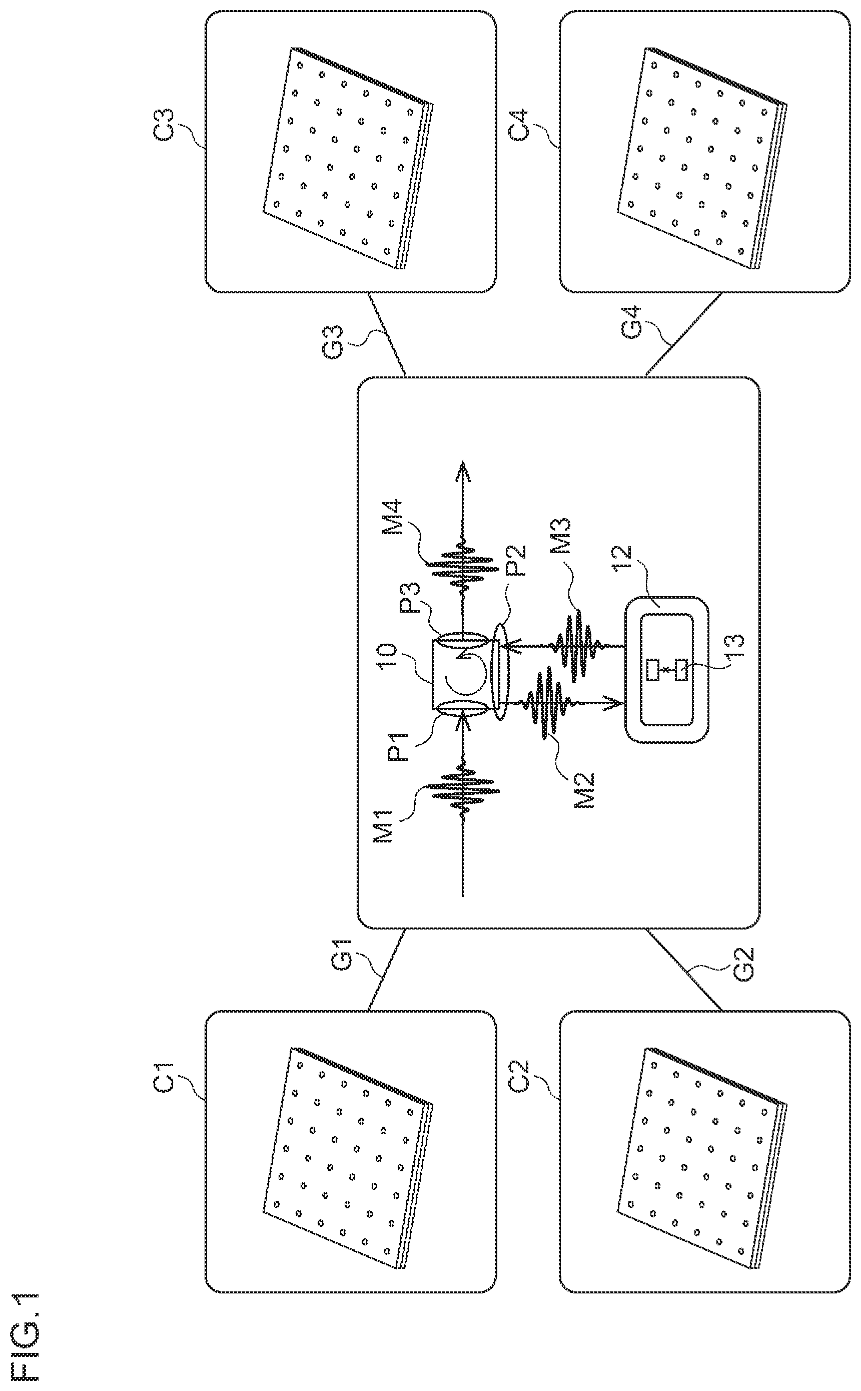 Patent US12184339 — Microwave photon control device, microwave photon transmitter, microwave photon receiver, microwave photon repeater, and quantum computer — Figure 1