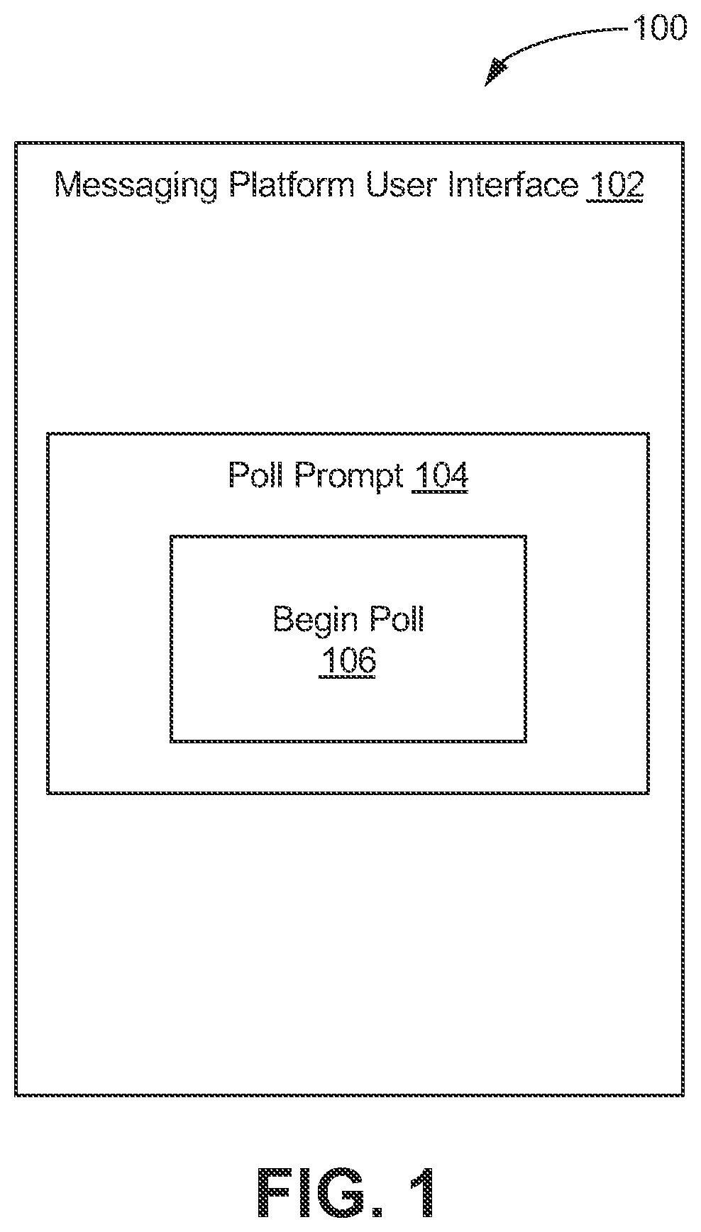 Patent US12184594 — Enabling polls in an end-to-end encrypted messaging platform — Figure 1