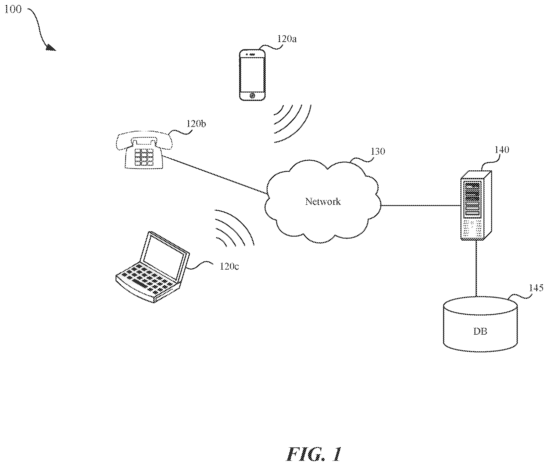 Patent US12184815 — Predictive mapping for routing telephone calls — Figure 1