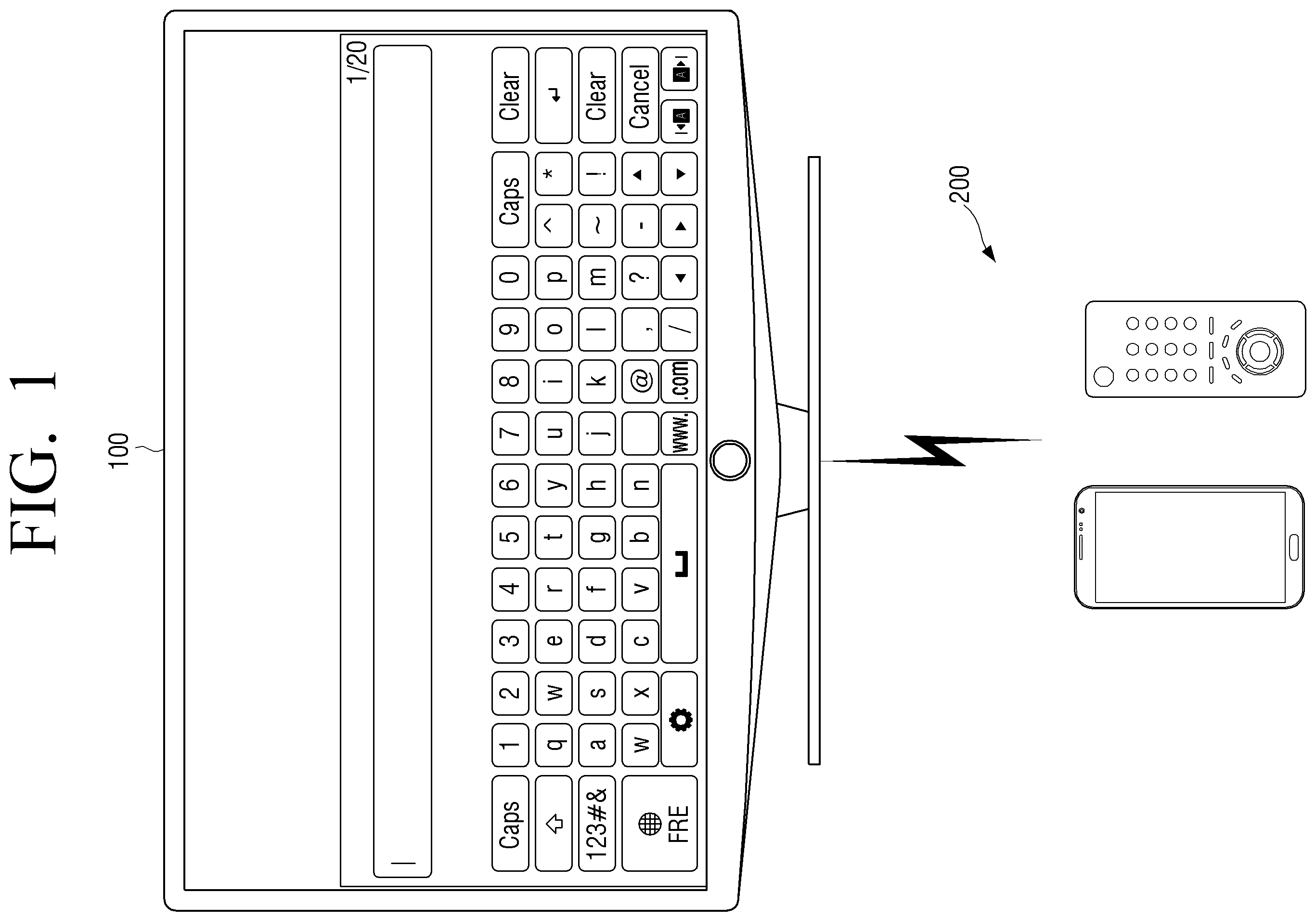 Patent US12184922 — User terminal apparatus, electronic apparatus, system, and control method thereof — Figure 1