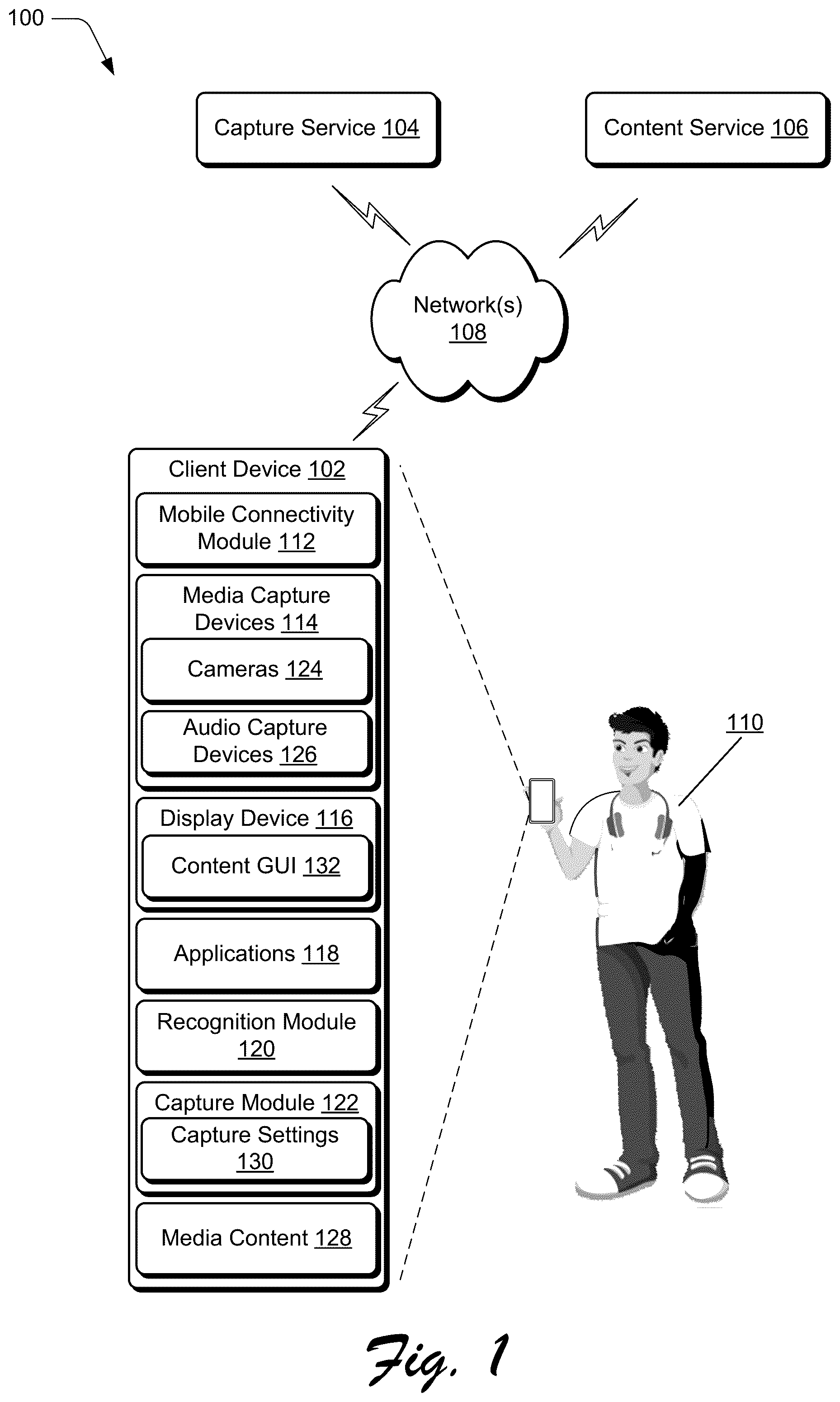 Patent US12184955 — User state for user image in media content — Figure 1