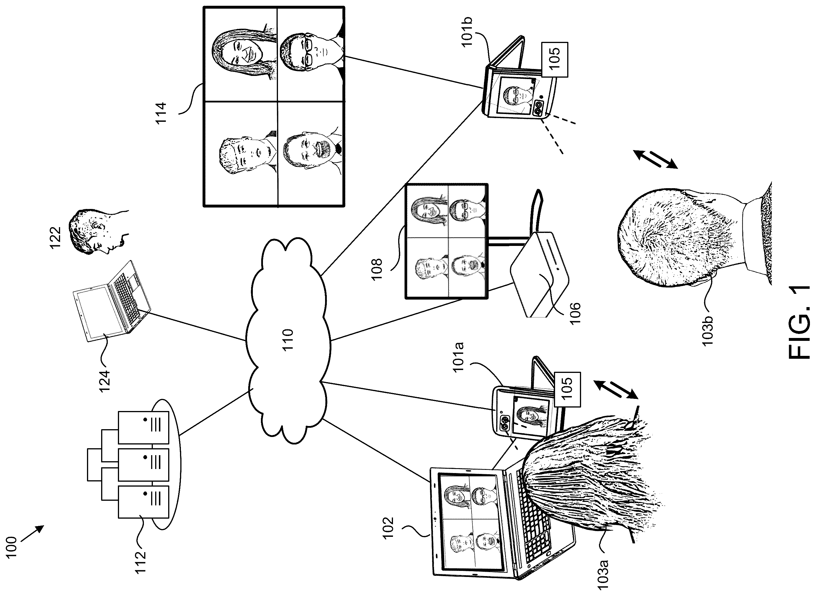 Patent US12184982 — Autonomous form factor control of a foldable mobile device — Figure 1