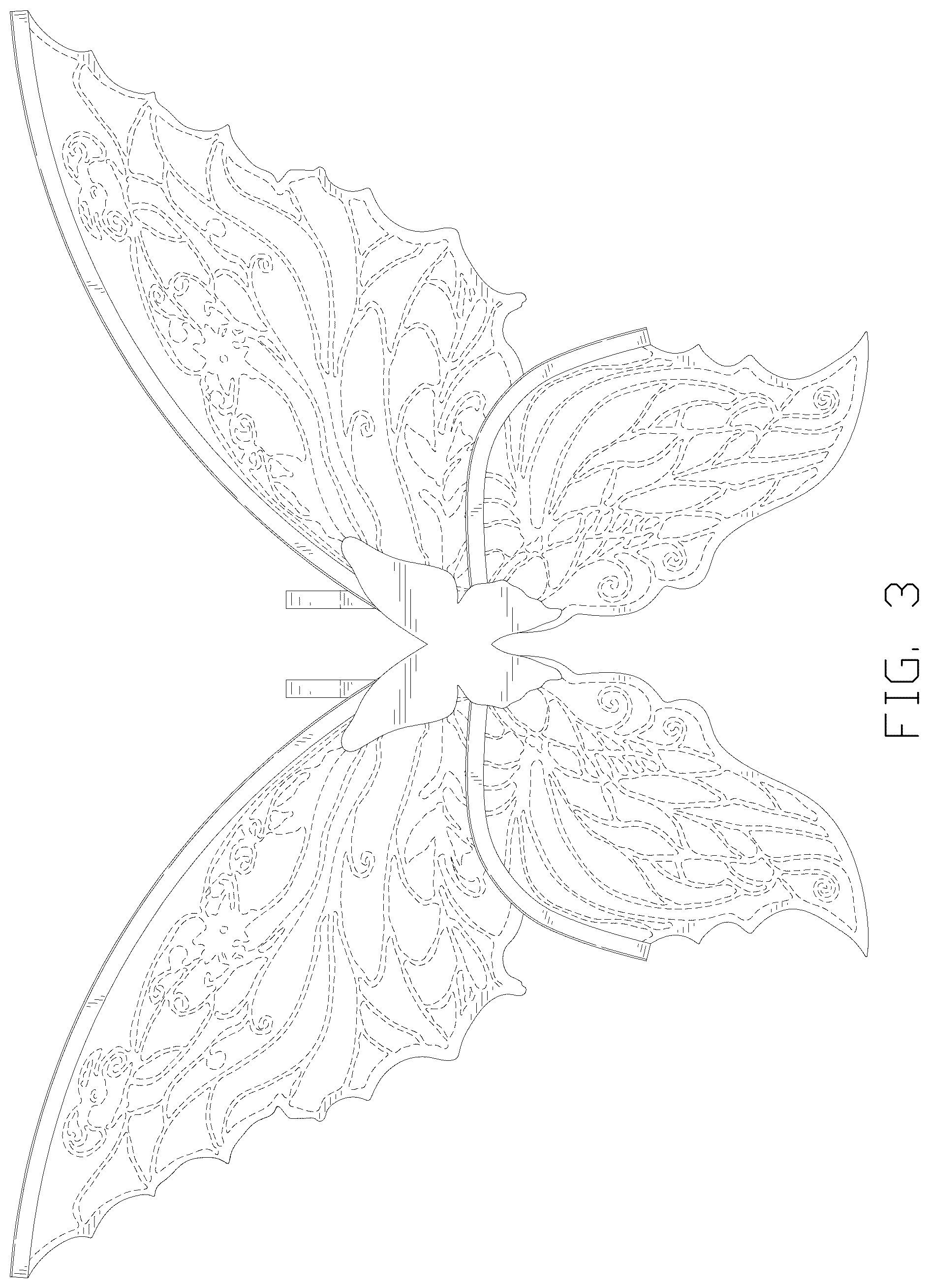 Patent USD1043041 Figure 3 – Four-winged fairy wings