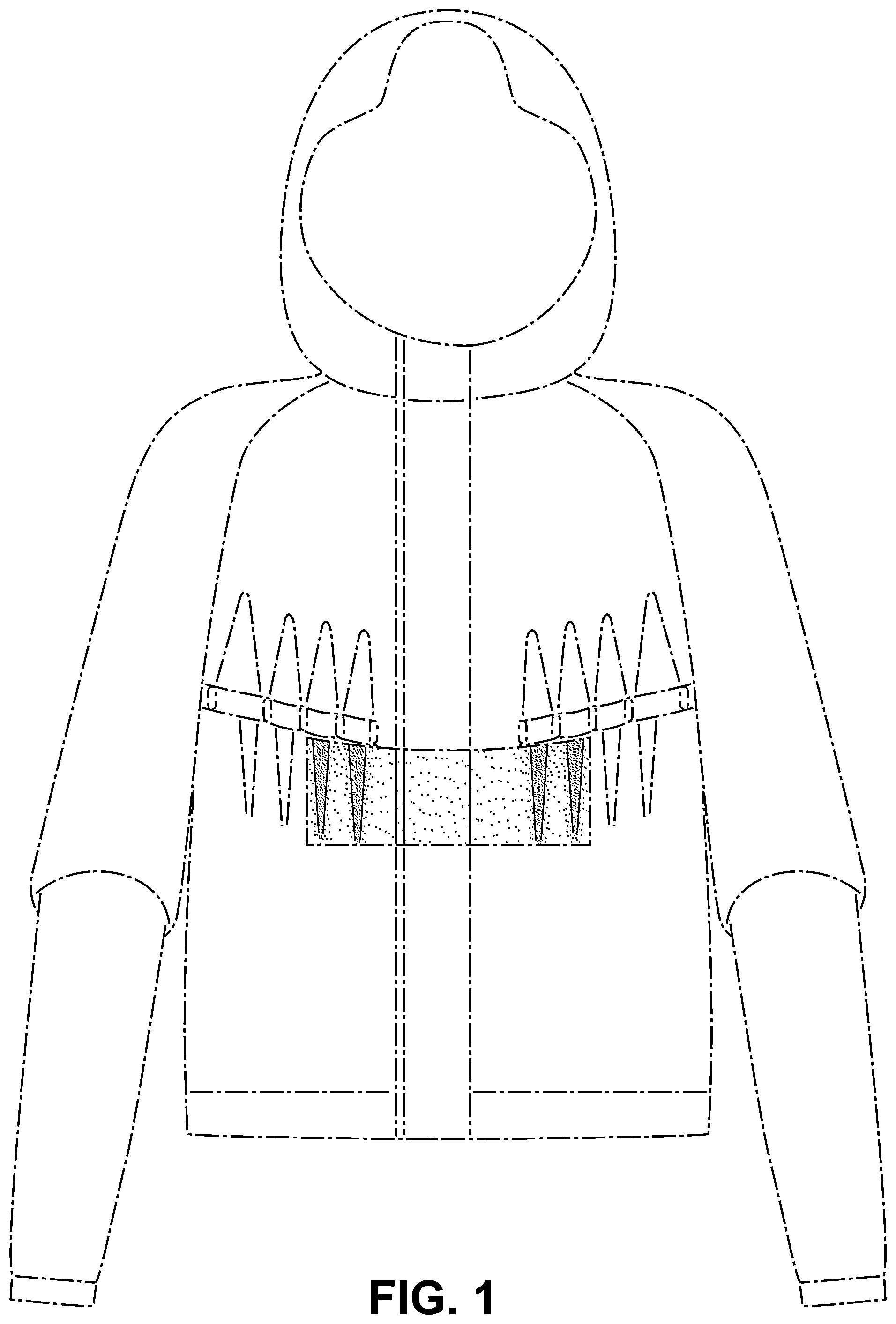Patent USD1043049 Figure 1 – Jacket