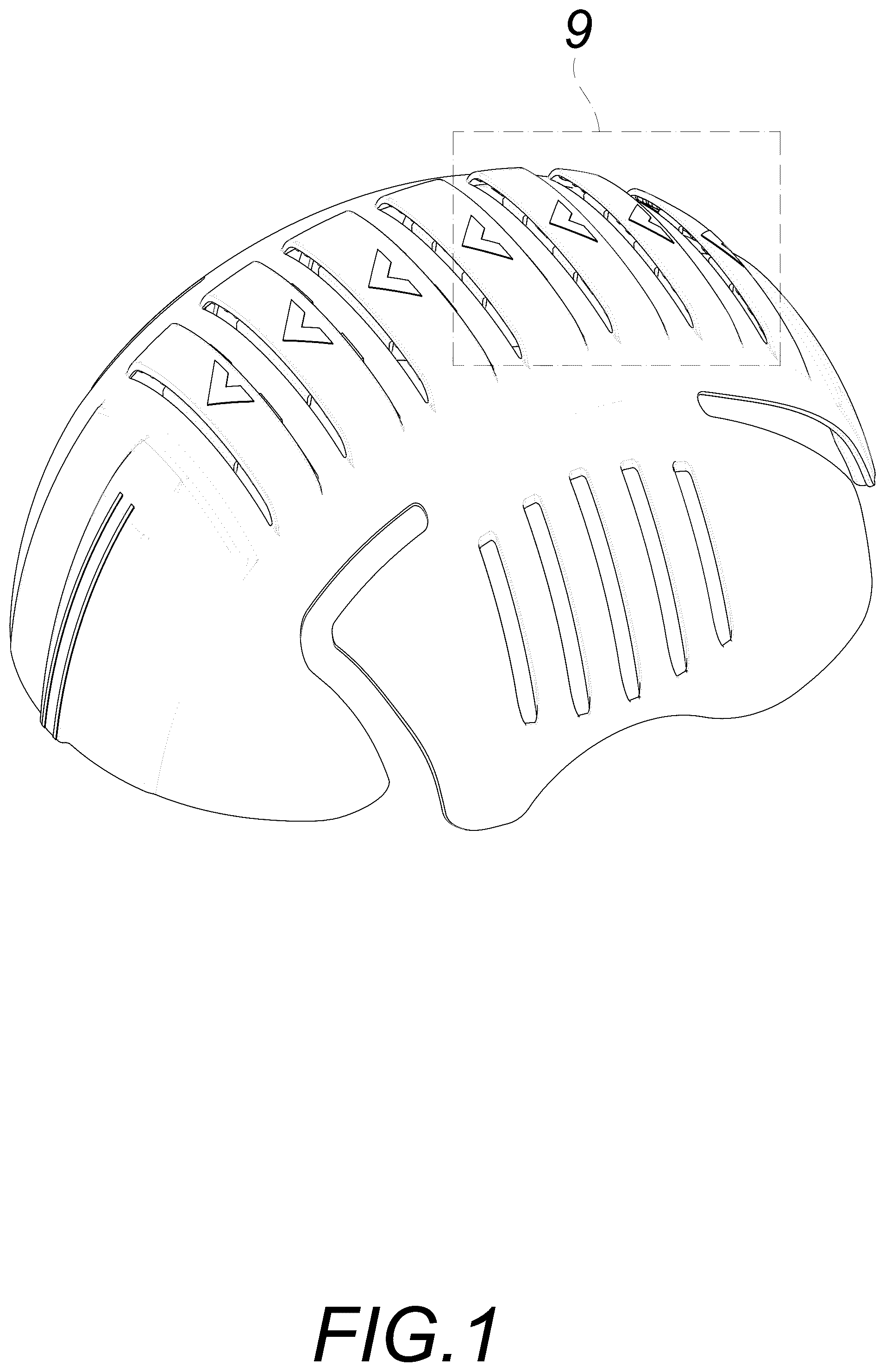 Patent USD1043054 — Bump cap inner shell — Figure 1