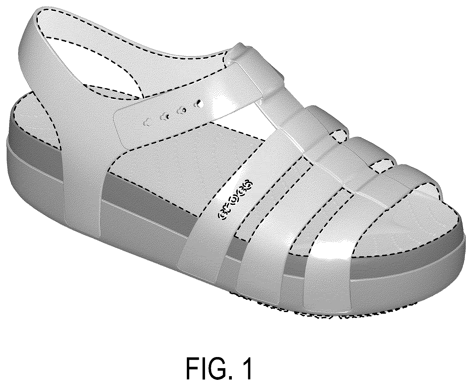 Patent USD1043061 — Footwear — Figure 1