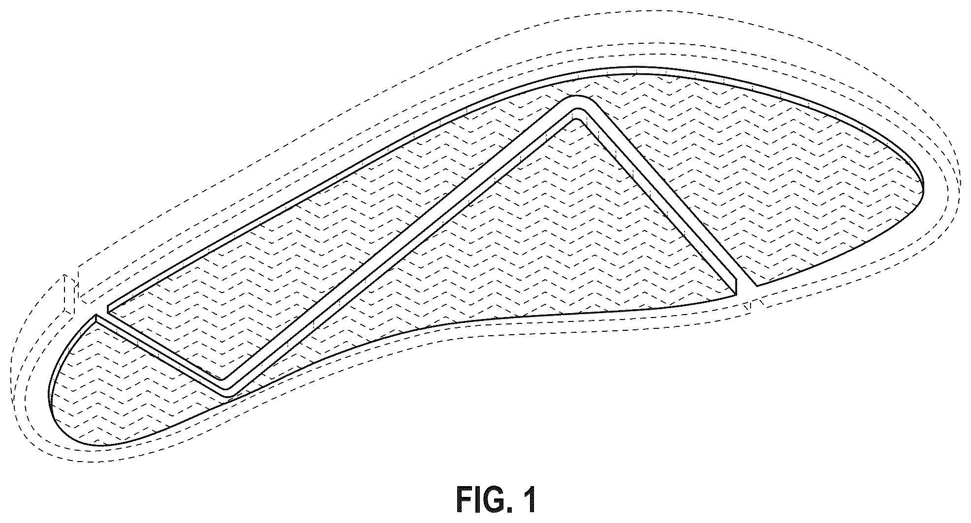Patent USD1043065 — Footwear sole — Figure 1
