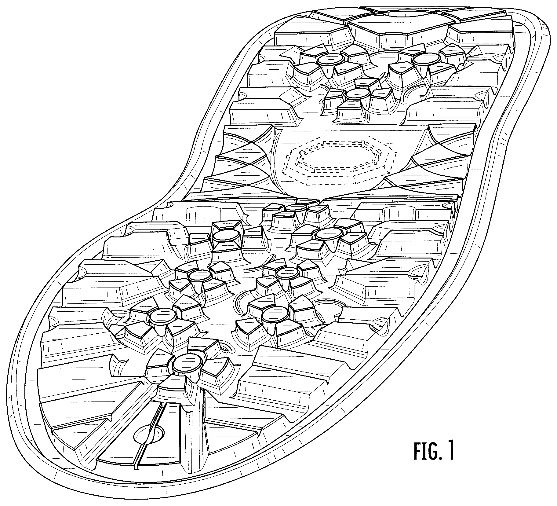 Patent USD1043072 — Sole for footwear — Figure 1