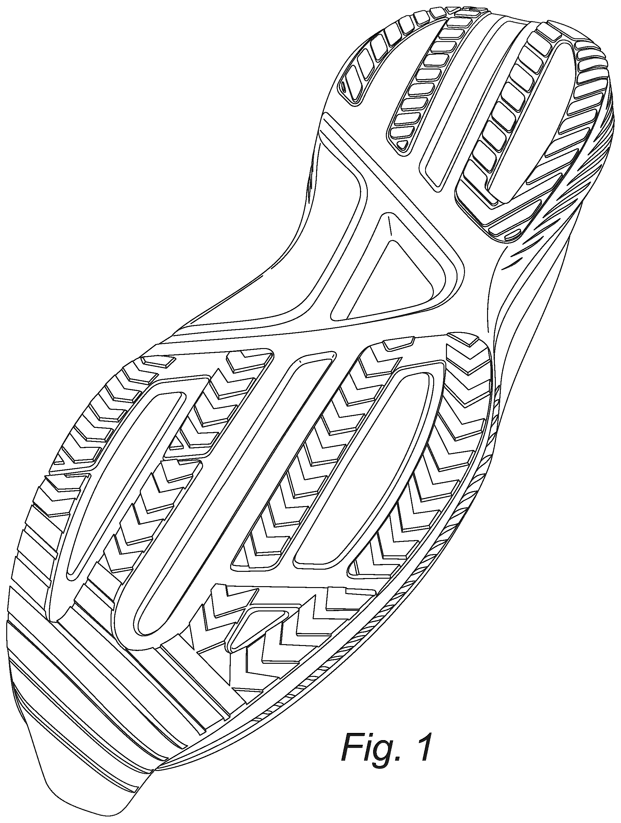 Patent USD1043078 — Footwear sole — Figure 1