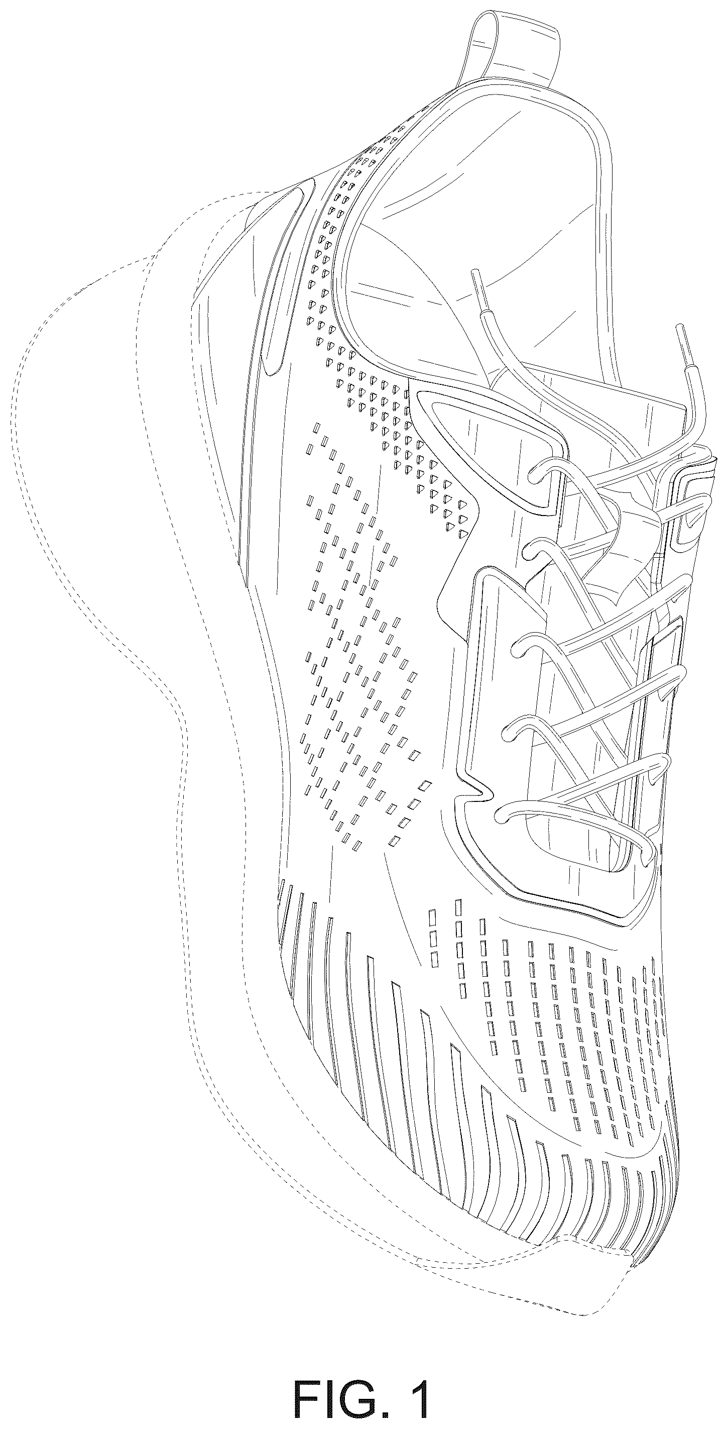 Patent USD1043081 Figure 1 – Shoe
