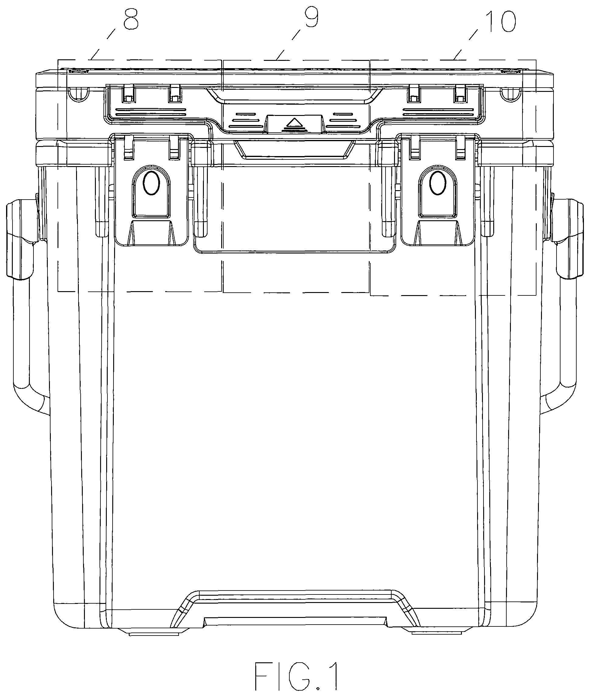 Patent USD1043108 Figure 1 – Fishing lure box