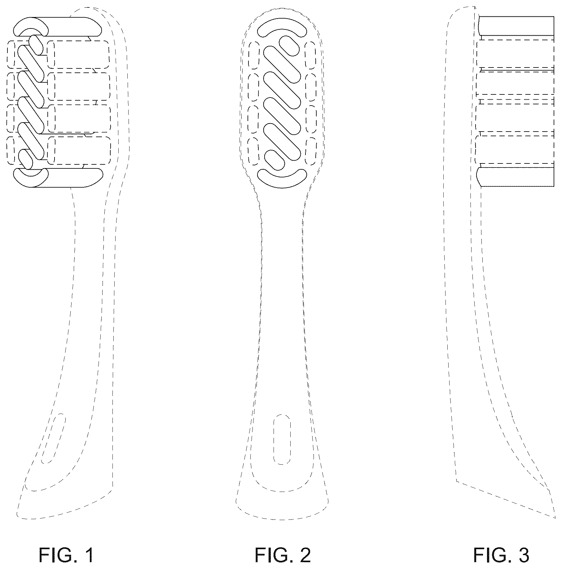 Patent USD1043128 — Toothbrush head — Figure 1