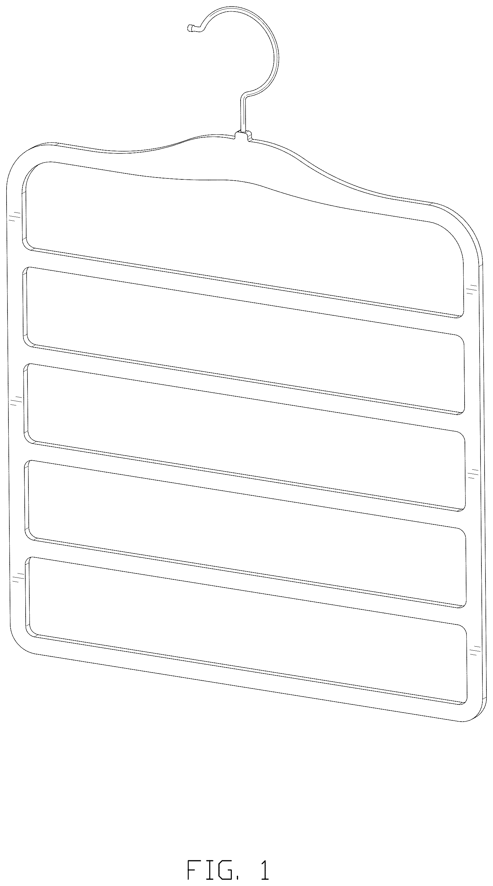 Patent USD1043133 — Flocked trouser rack — Figure 1