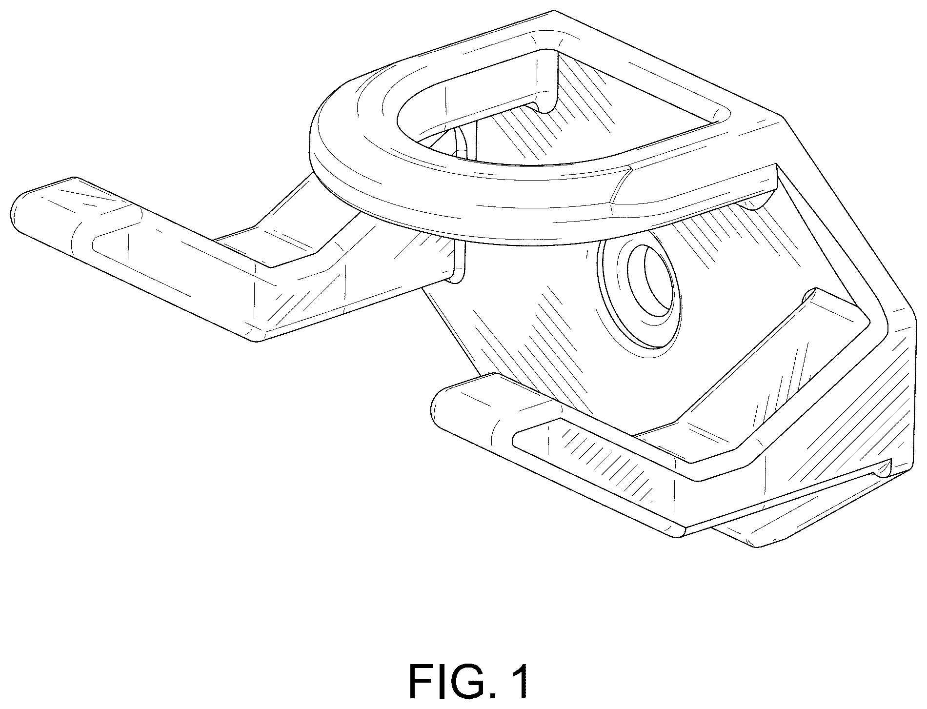 Patent USD1043136 Figure 1 – Hat display hook