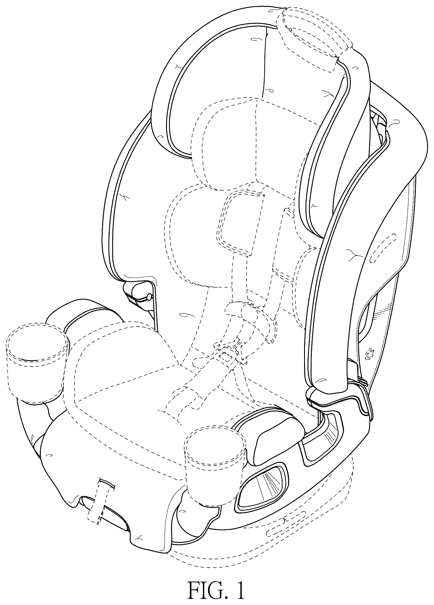 Patent USD1043138 — Child seat for automobile — Figure 1