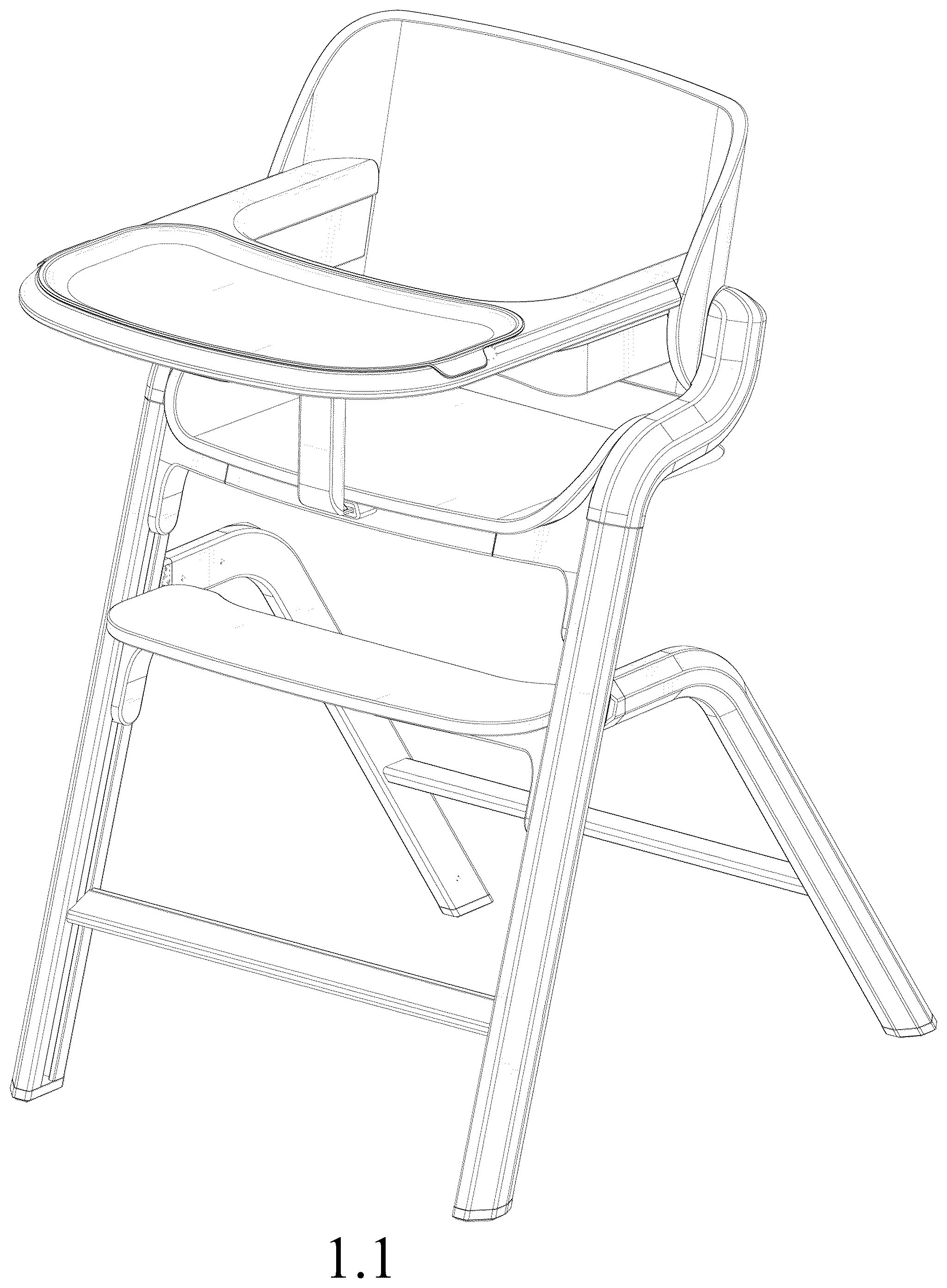 Patent USD1043140 — High chair for child — Figure 1