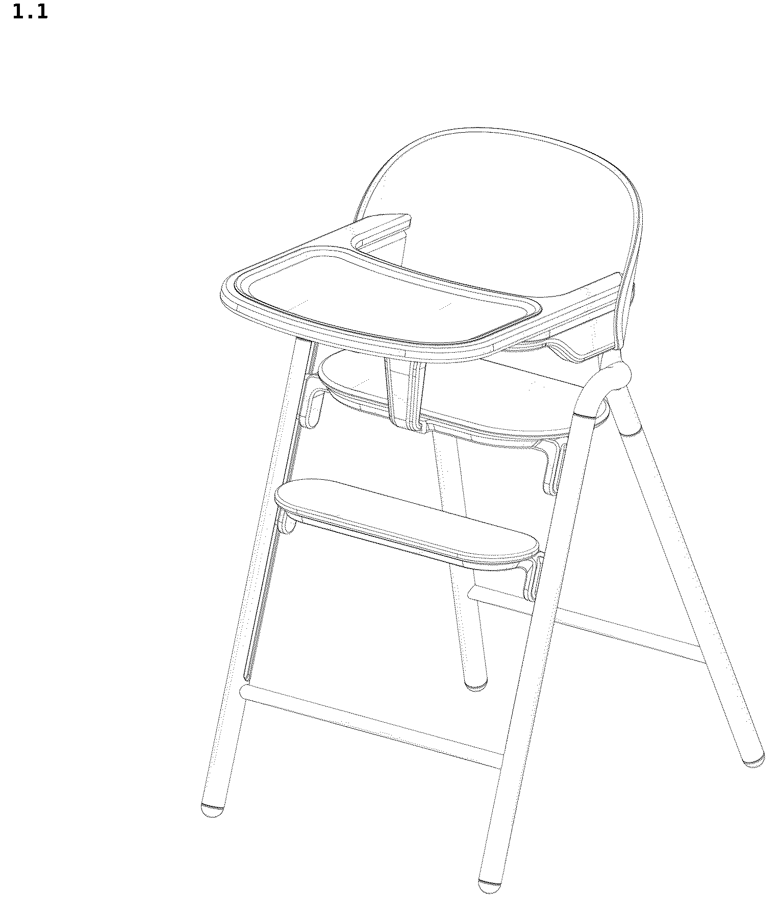 Patent USD1043141 — High chair for child — Figure 1