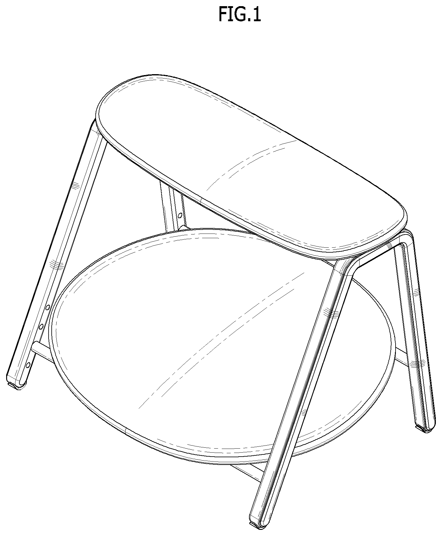 Patent USD1043146 — Foot stool — Figure 1