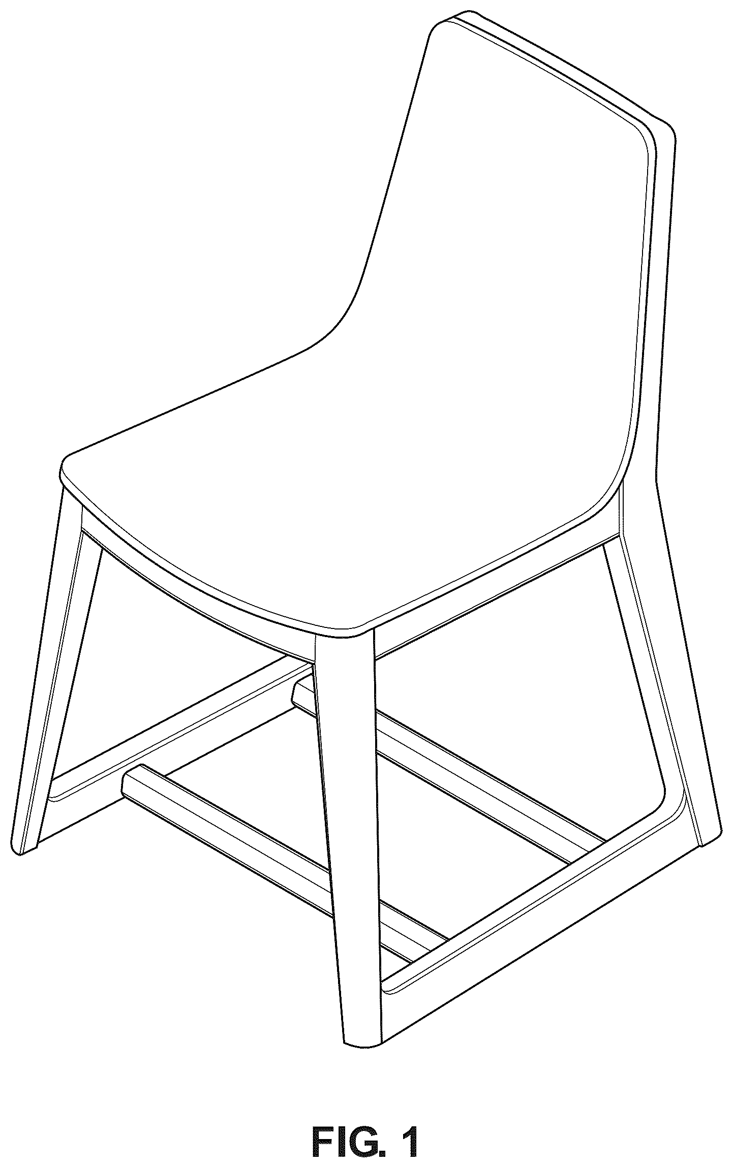 Patent USD1043154 Figure 1 – Chair