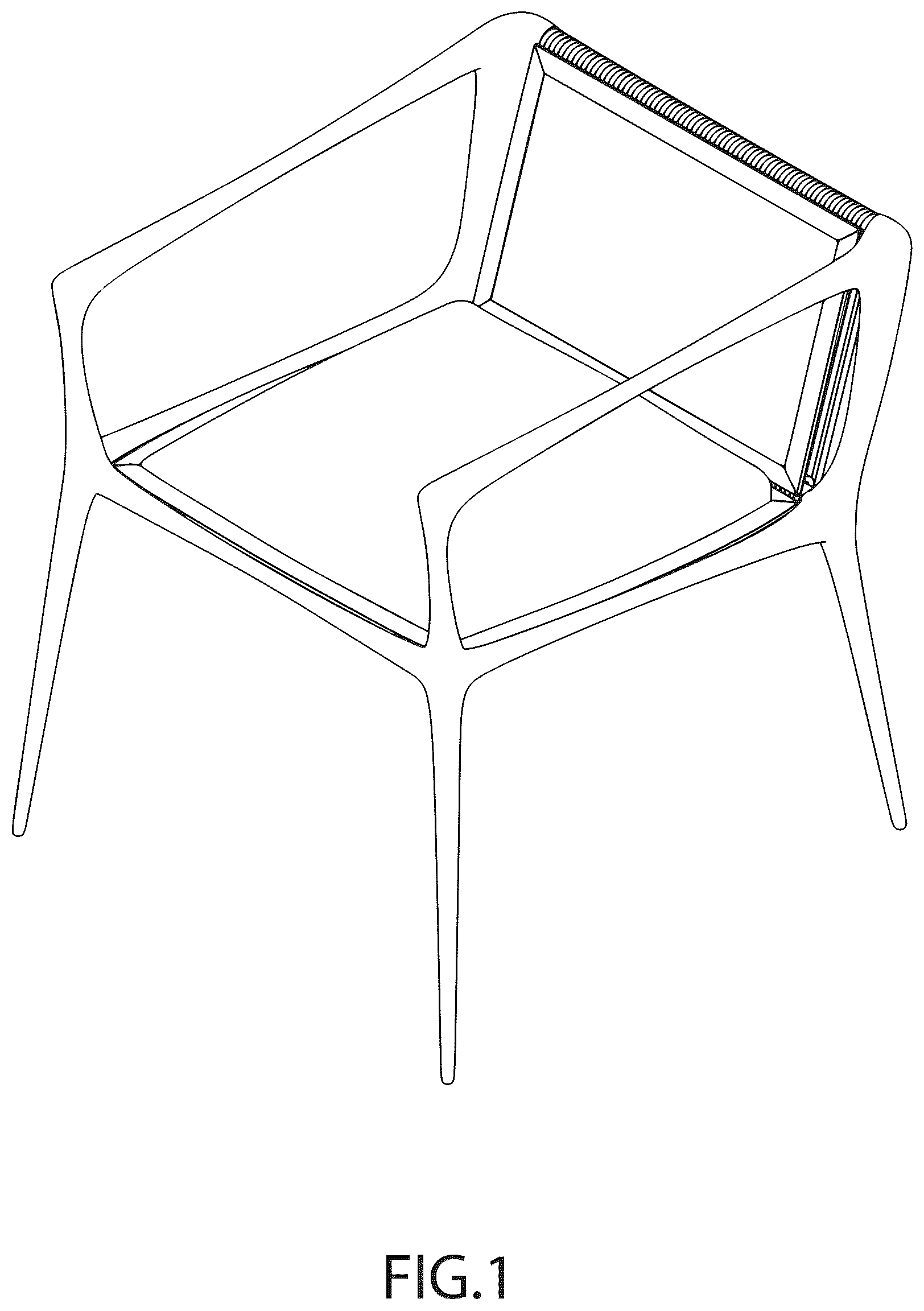 Patent USD1043159 — Chair — Figure 1