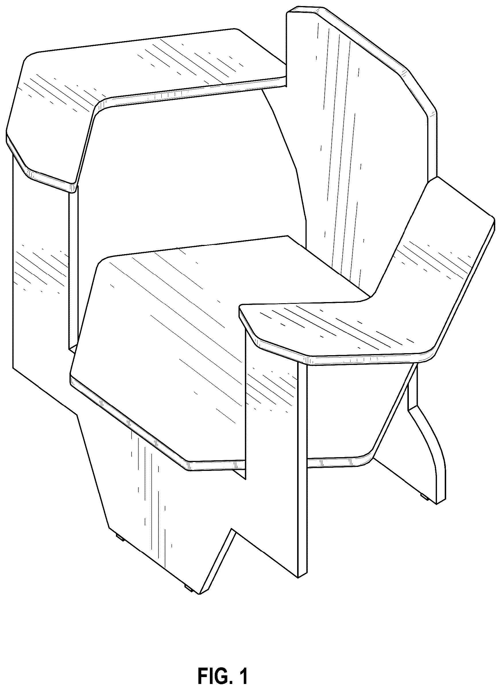 Patent USD1043160 Figure 1 – Chair
