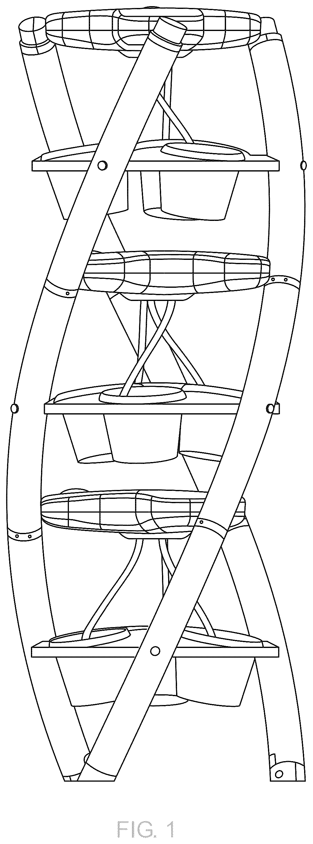 Patent USD1043164 — Pot plants stand — Figure 1