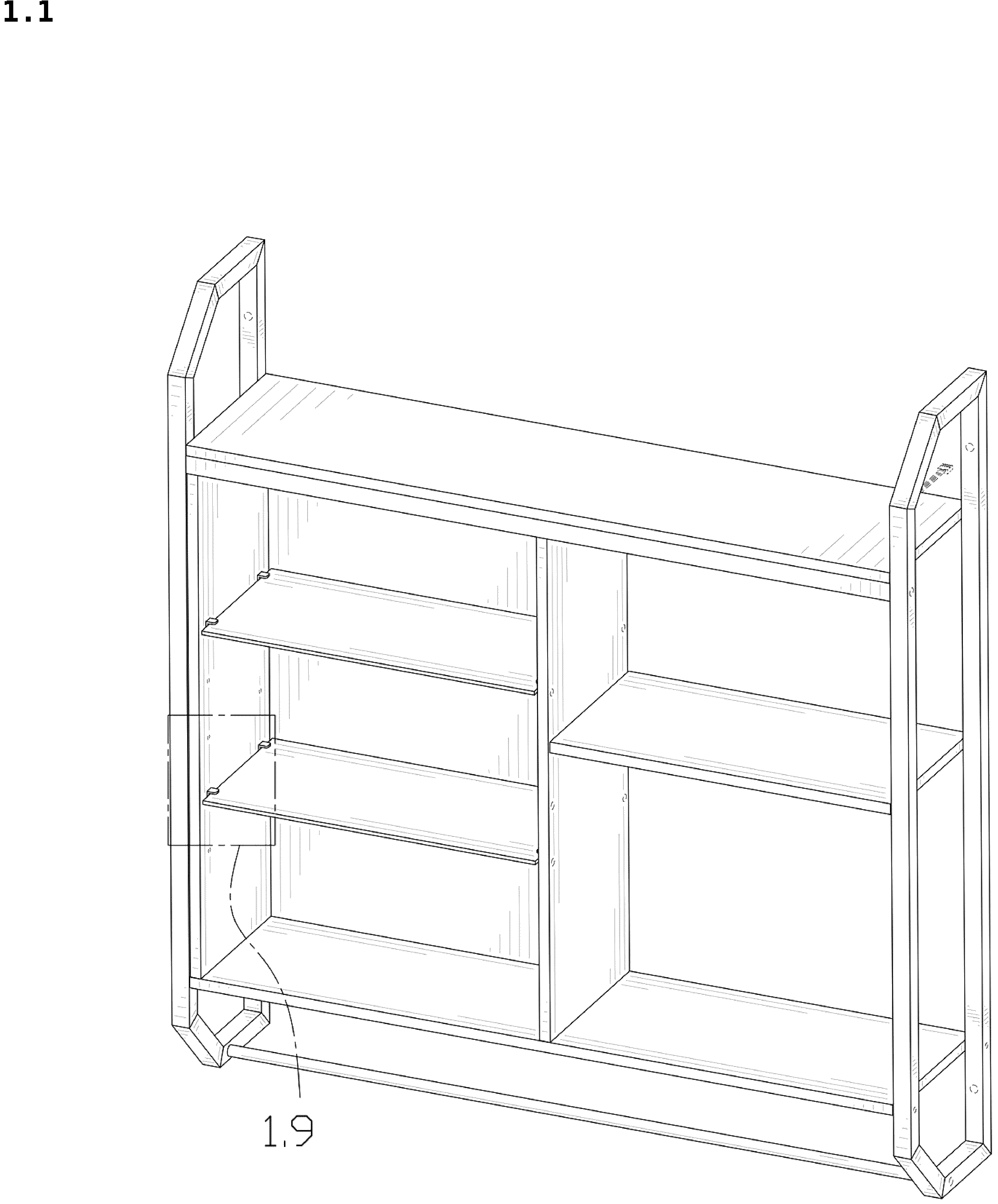 Patent USD1043176 — Wall shelf — Figure 1
