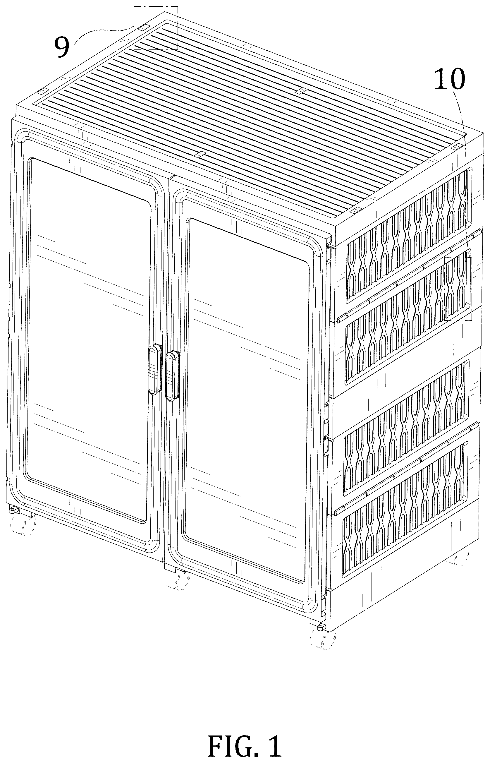 Patent USD1043192 — Fordable wardrobe — Figure 1