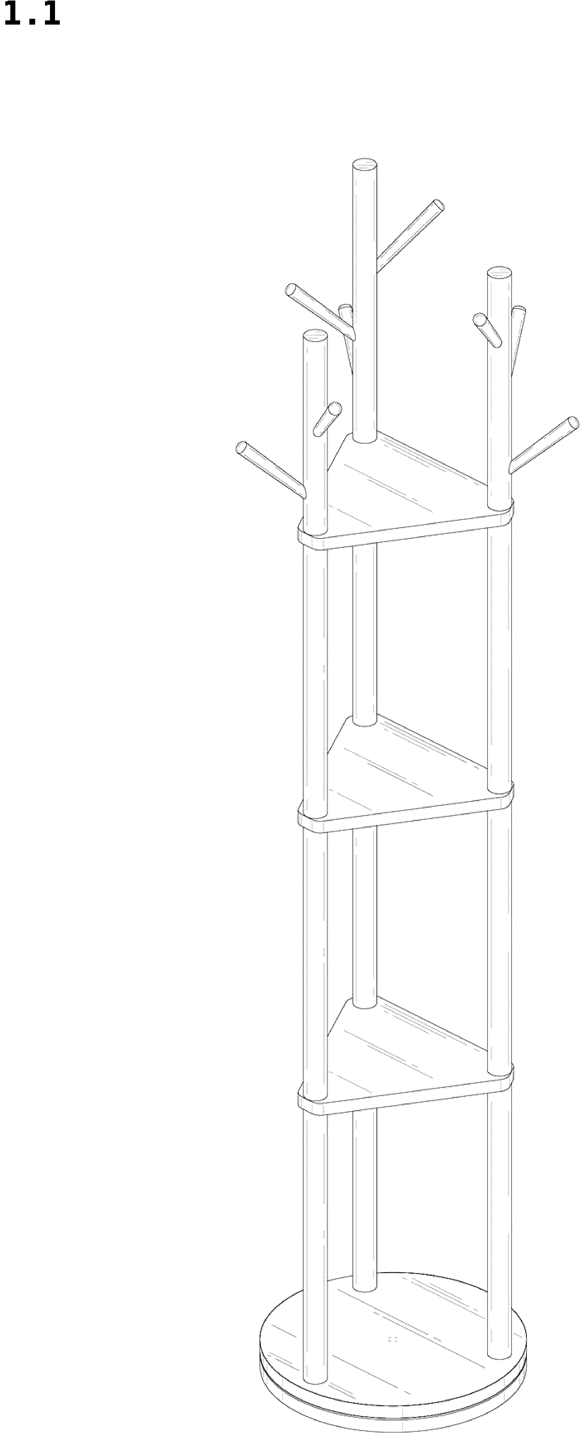 Patent USD1043199 — Coat rack — Figure 1