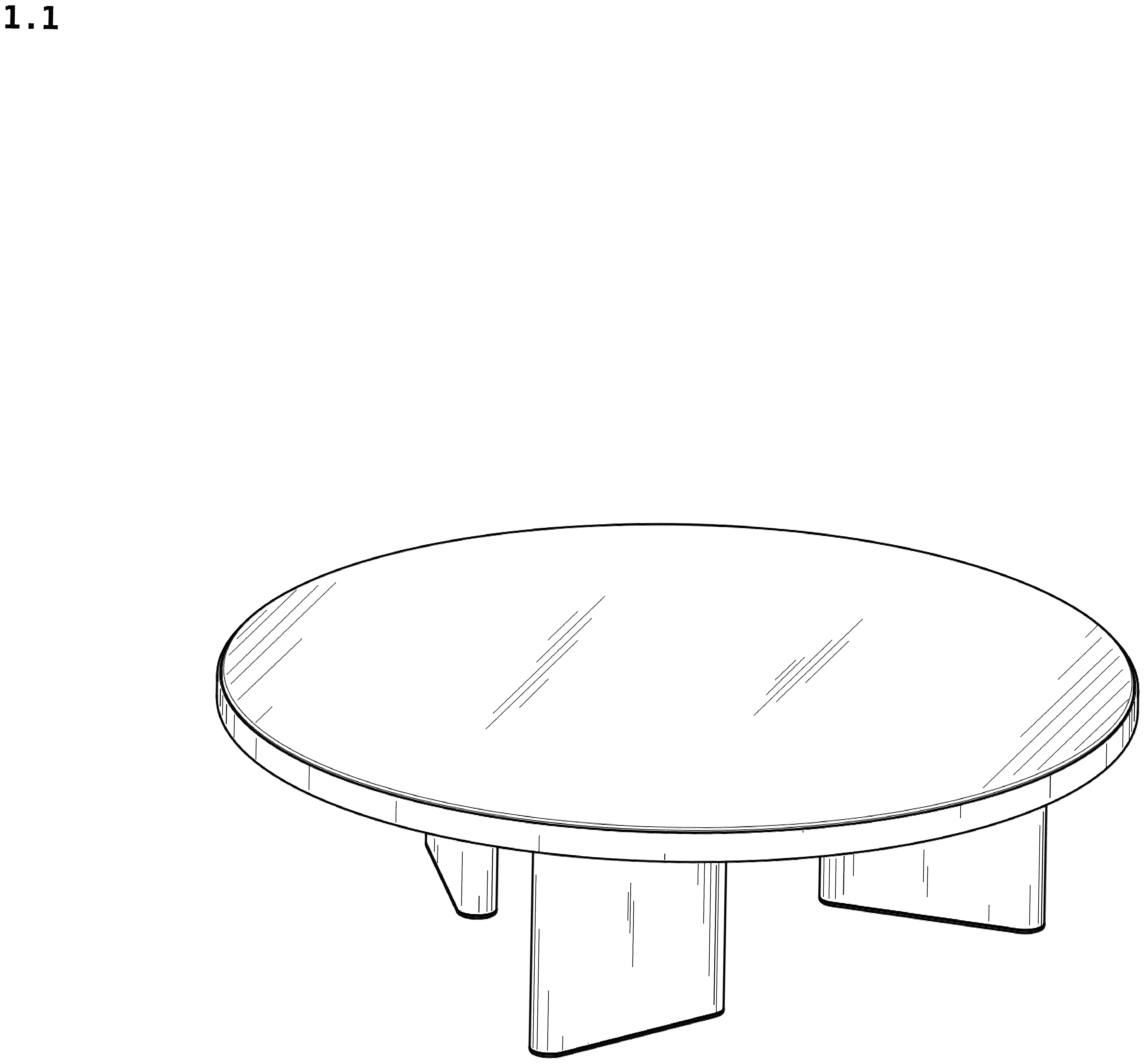 Patent USD1043203 — Table — Figure 1