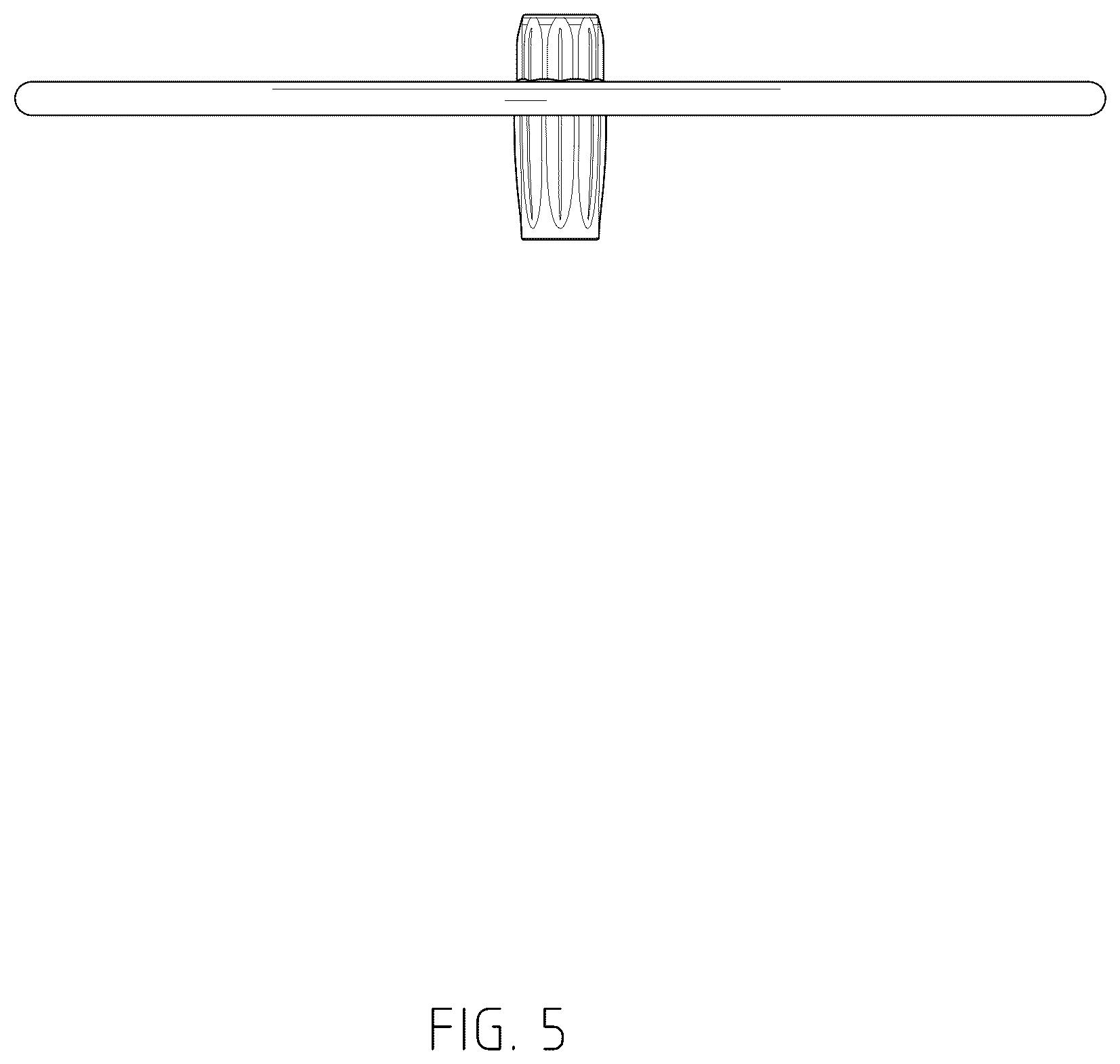 Patent USD1043207 Figure 5 – Table top with umbrella hole