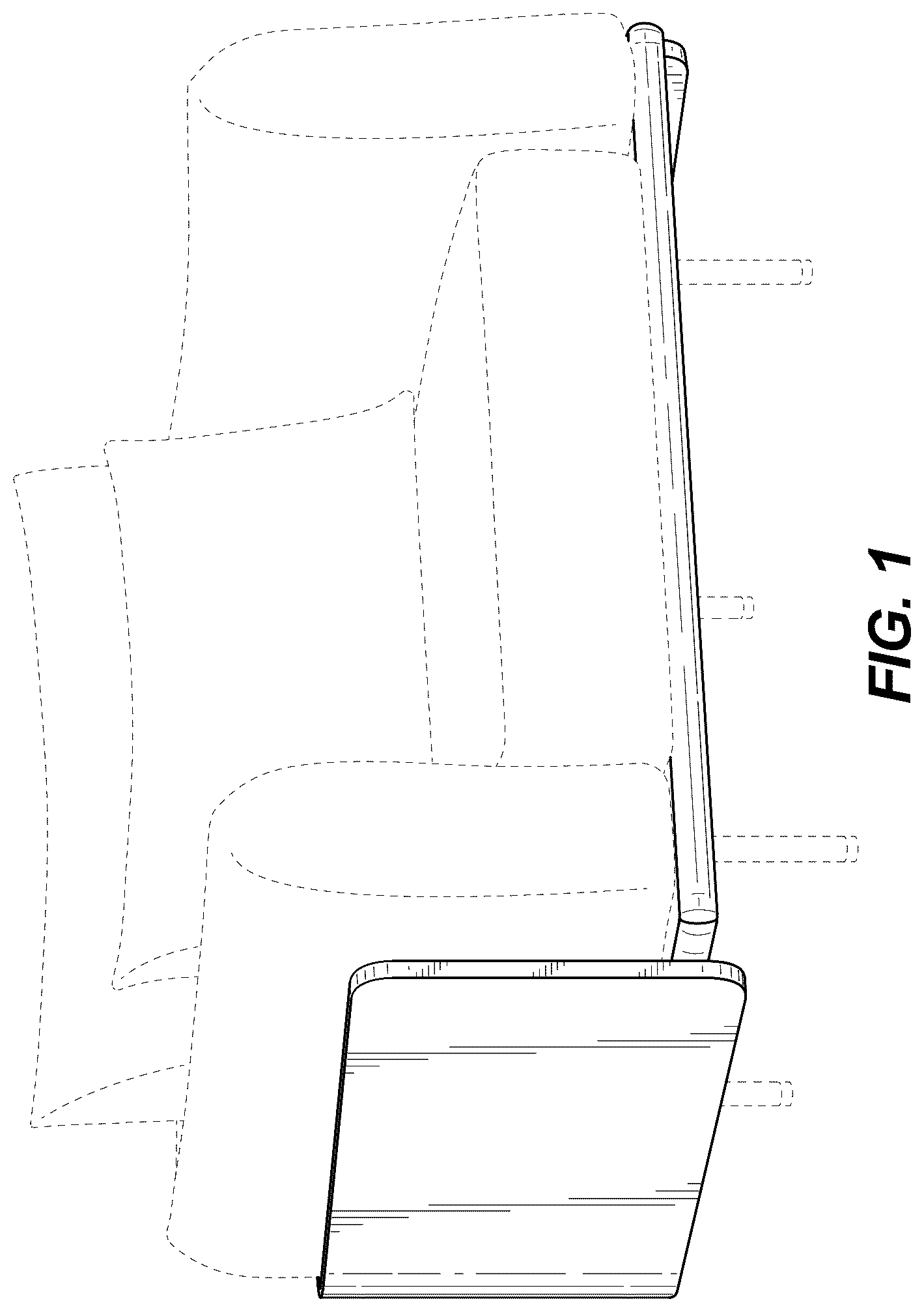 Patent USD1043214 Figure 1 – Lounge chair